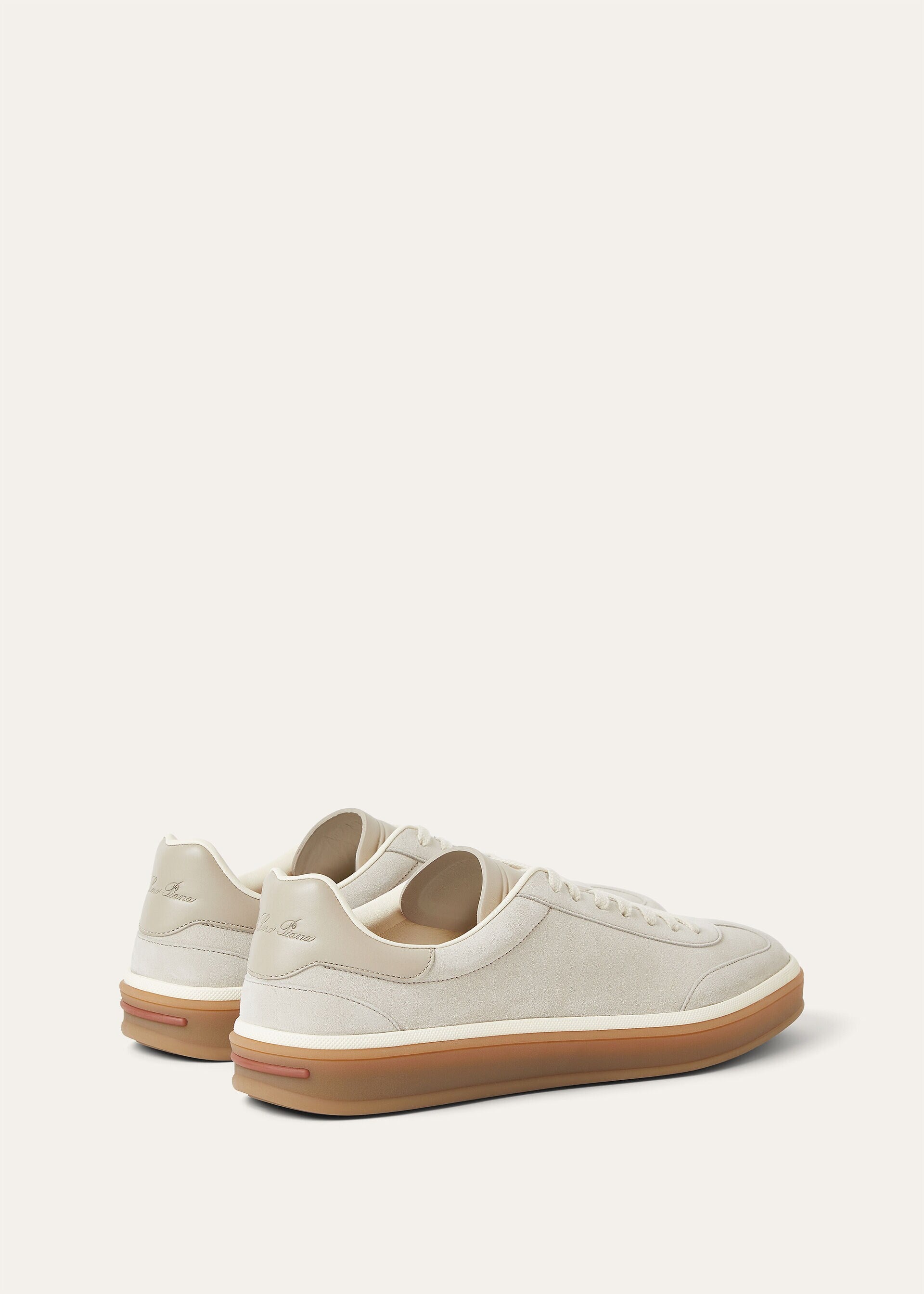 Tennis Walk Sneaker Suede Calf Split Pearl Powder