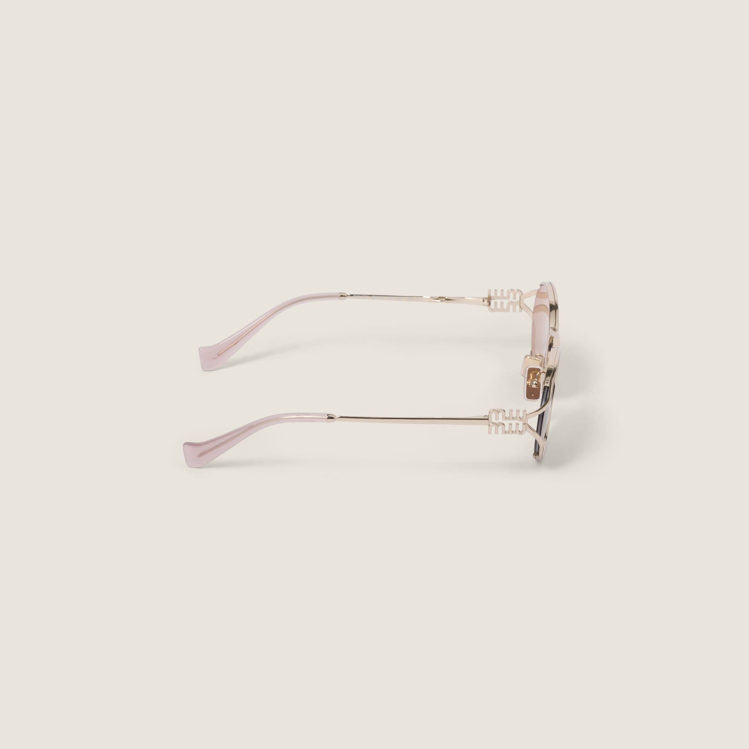 Miu Miu Logo sunglasses Rose gold lenses