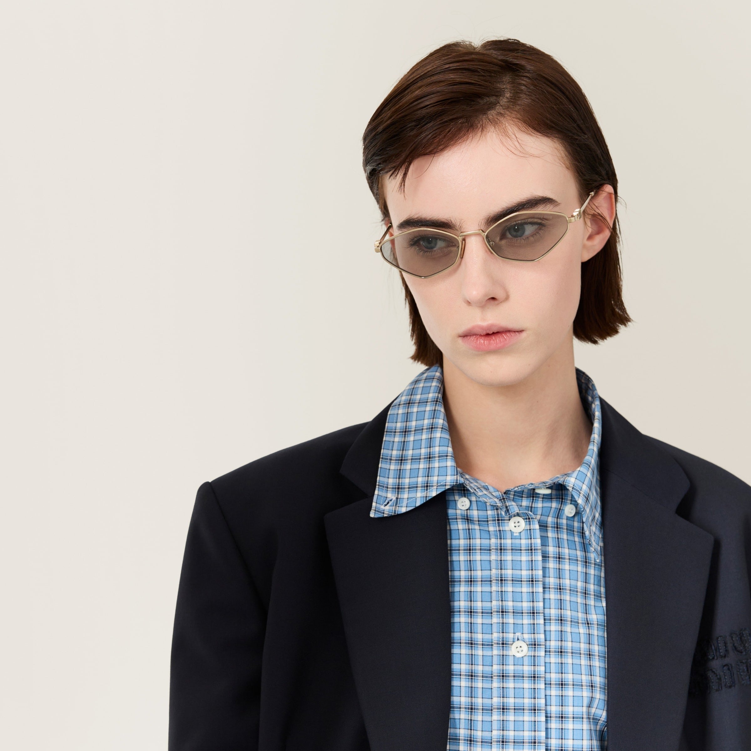 Miu Miu Logo sunglasses Light Gray lenses