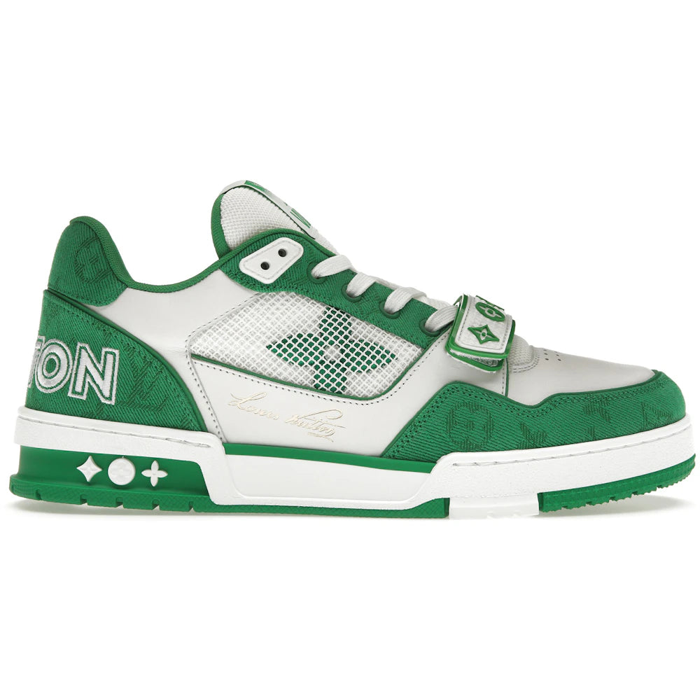 Louis Vuitton Trainer Green Monogram Denim