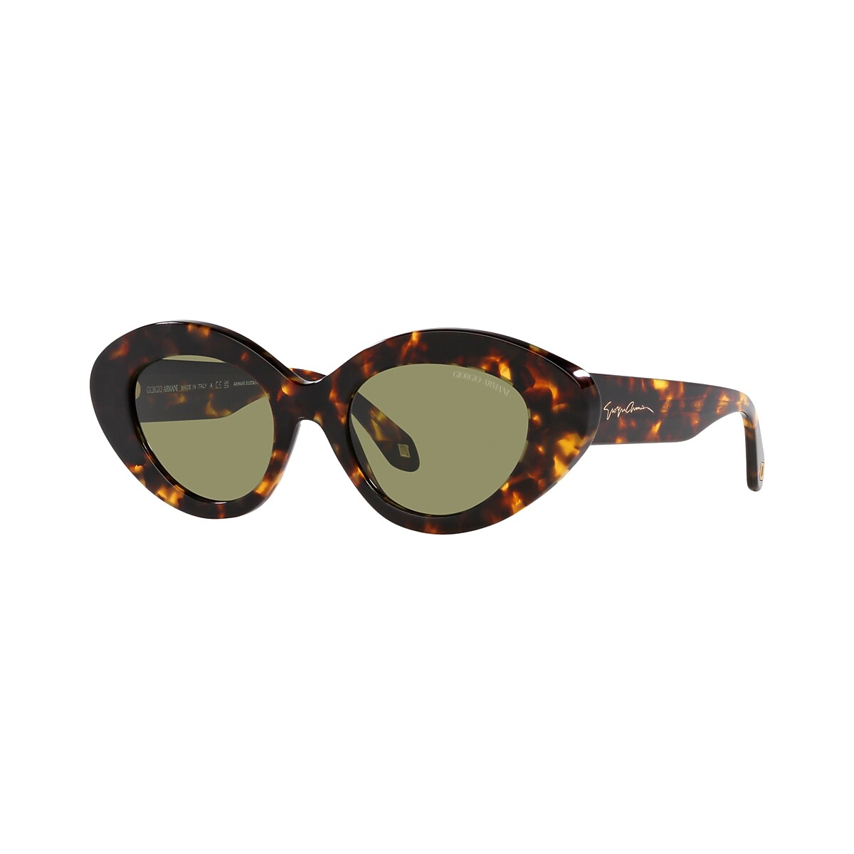 GIORGIO ARMANI AR8188 Honey Havana - Women Sunglasses, Green Lens