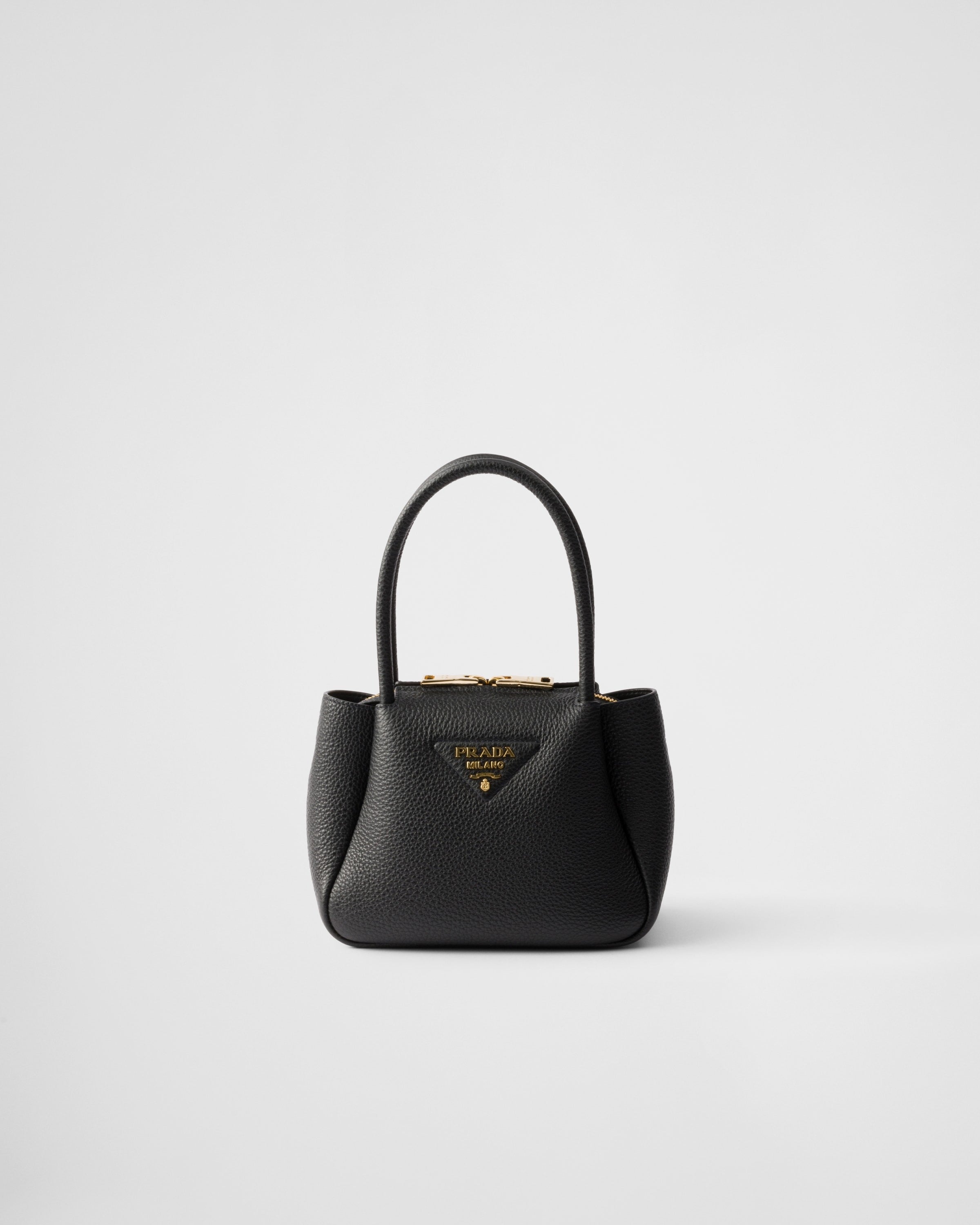 Leather mini handbag Black