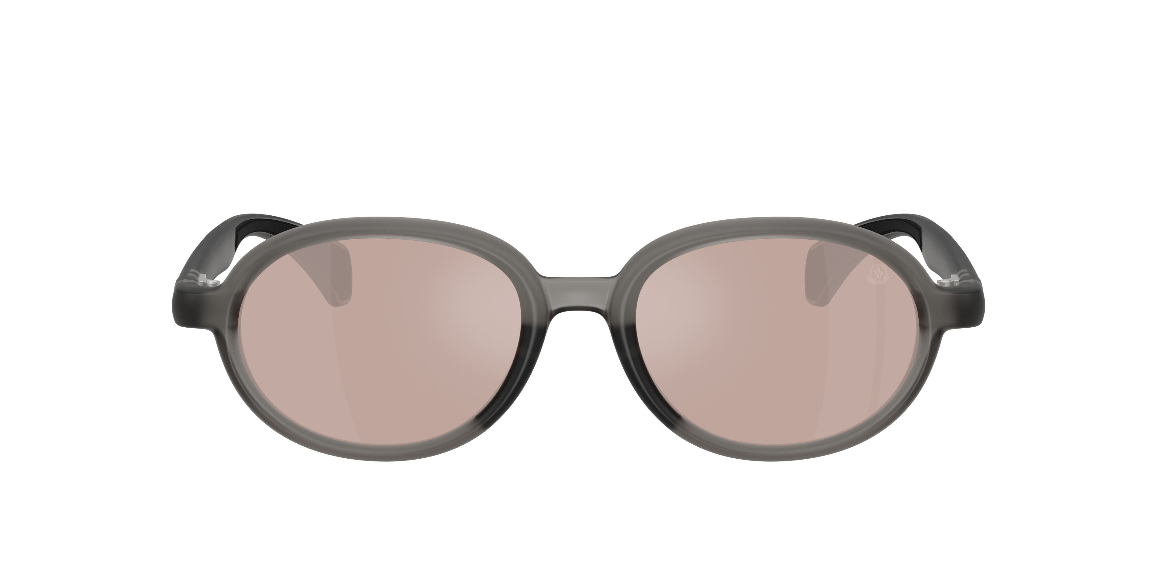 MONCLER ME8006 Caprice Shiny Grey - Unisex Sunglasses, Light Pink Mirror Silver Lens