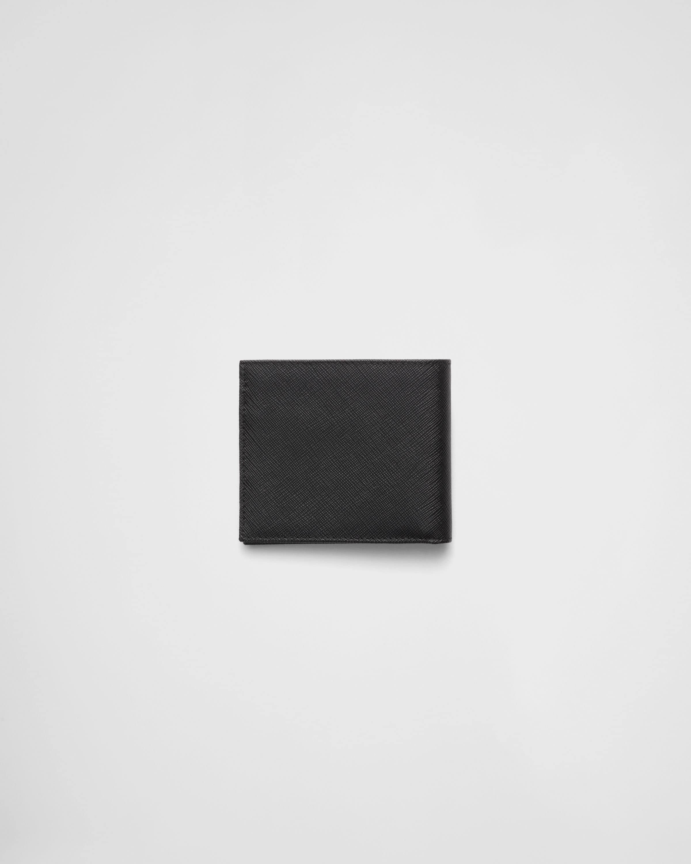 Saffiano leather wallet Black