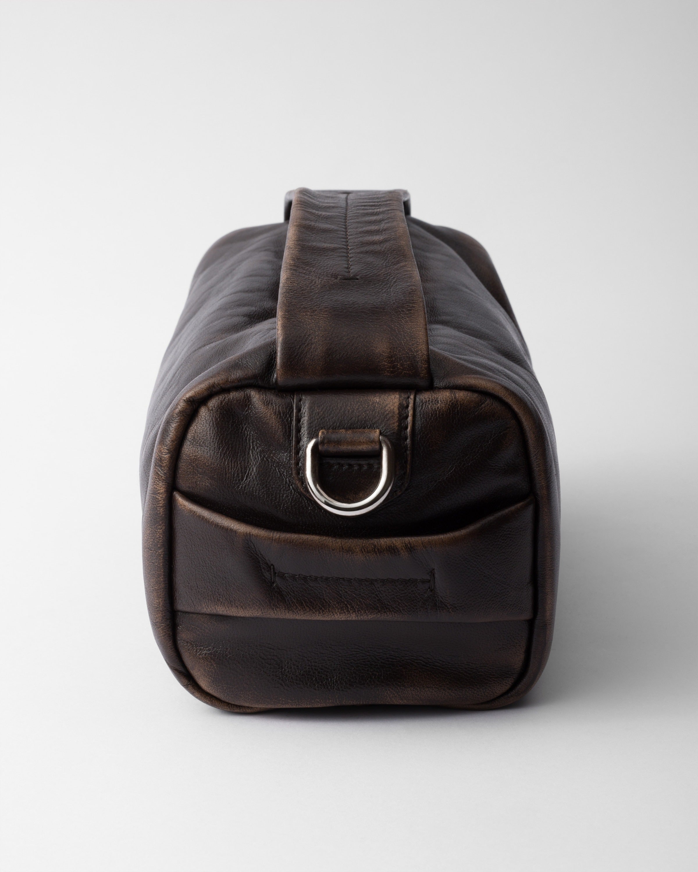 Nappa leather shoulder bag Dark Brown