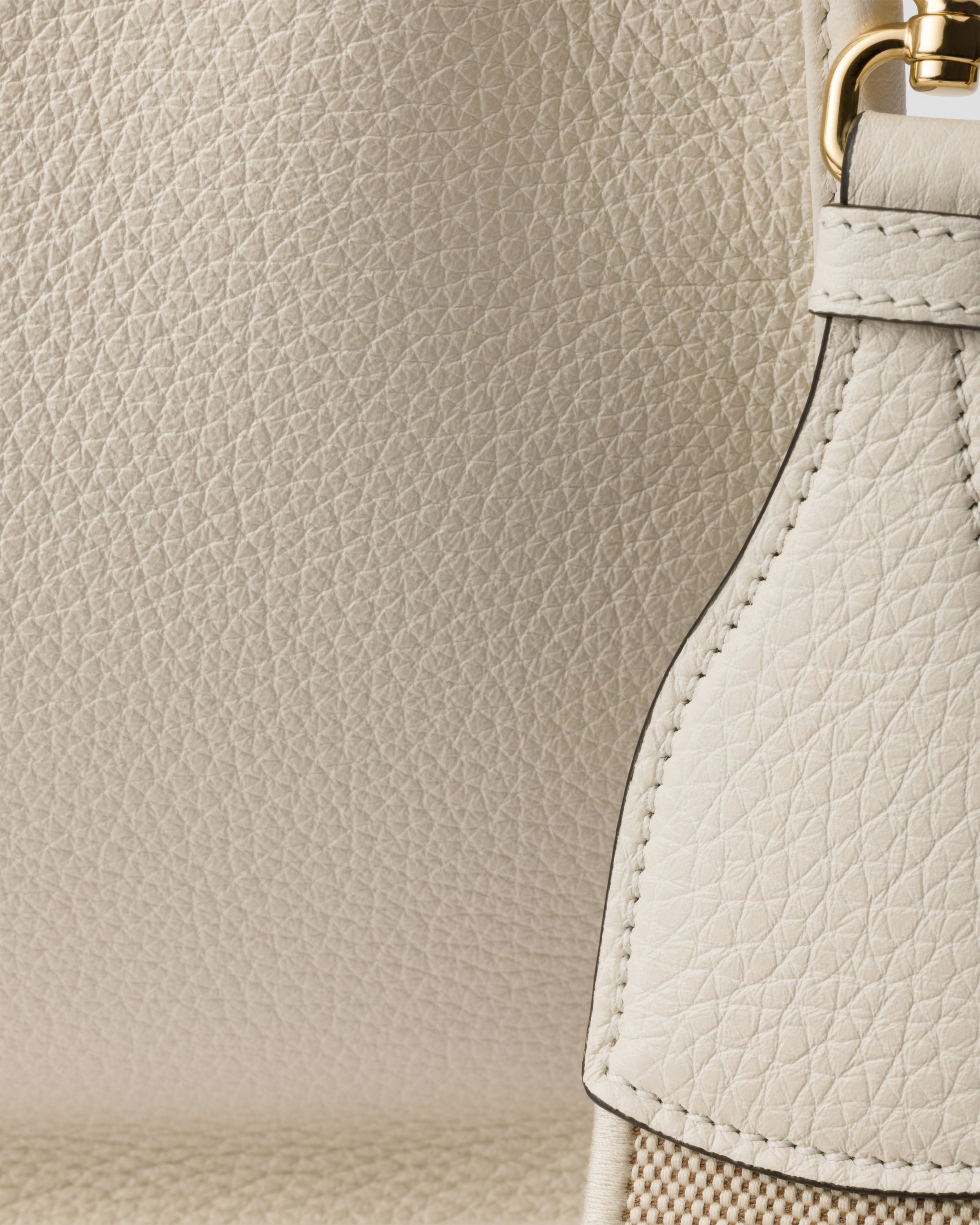Leather mini shoulder bag White
