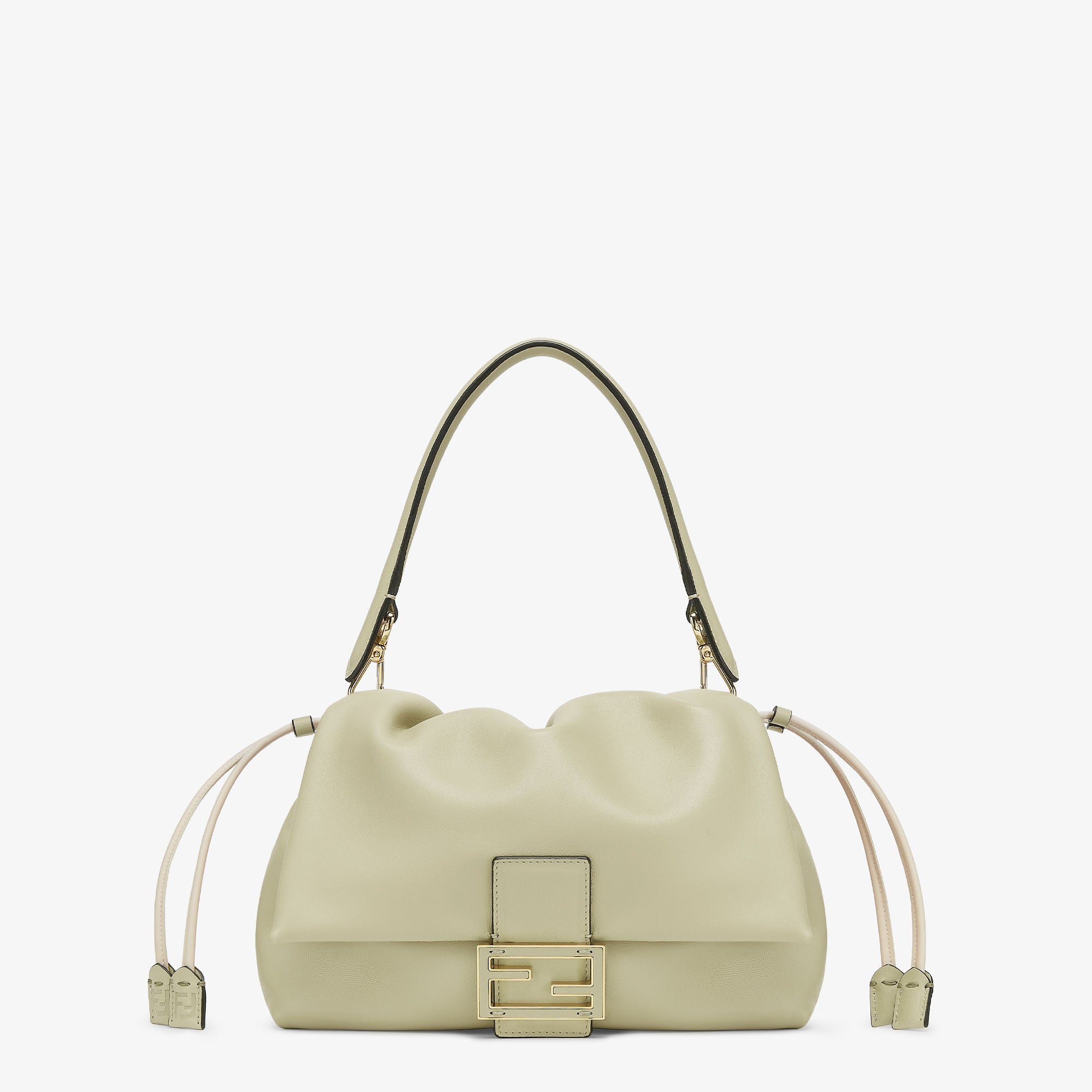Mamma Baguette Medium Leather Shoulder Bag - Light Blue