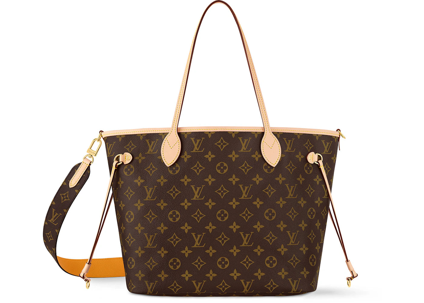 Louis Vuitton Neverfull Bandouliere MM Inside Out Monogram/Jaune Safran