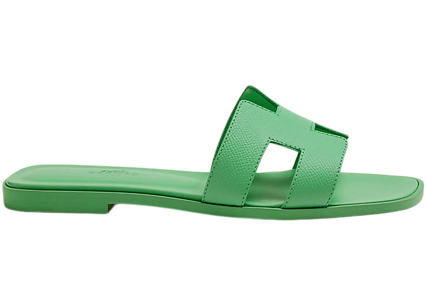 Hermes Oran Sandal Vert Pomme Epsom Calfskin Leather
