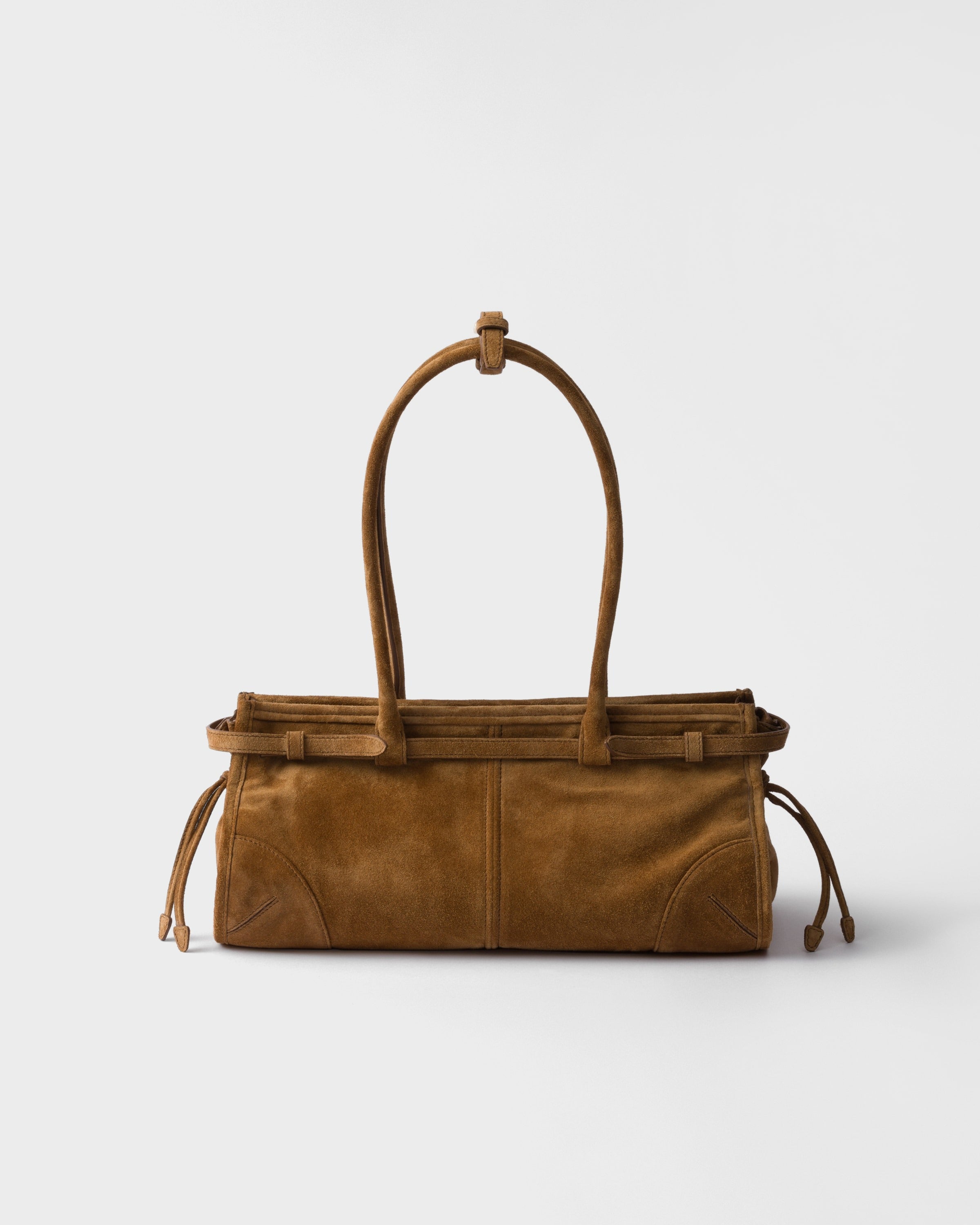 Prada Bonnie medium suede handbag Cinnamon