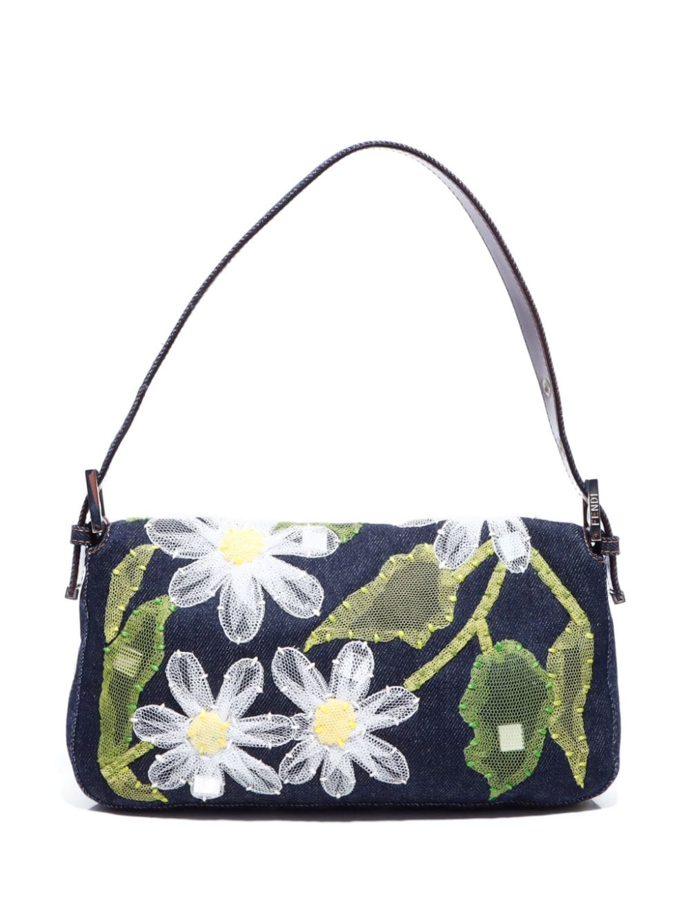 Fendi Mamma Baguette Flower Shoulder Bag