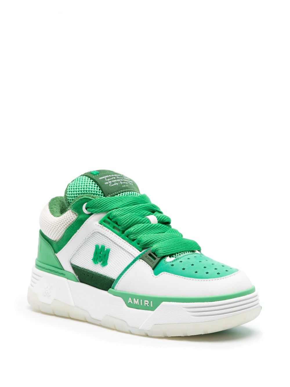 MA-1 panelled leather sneakers