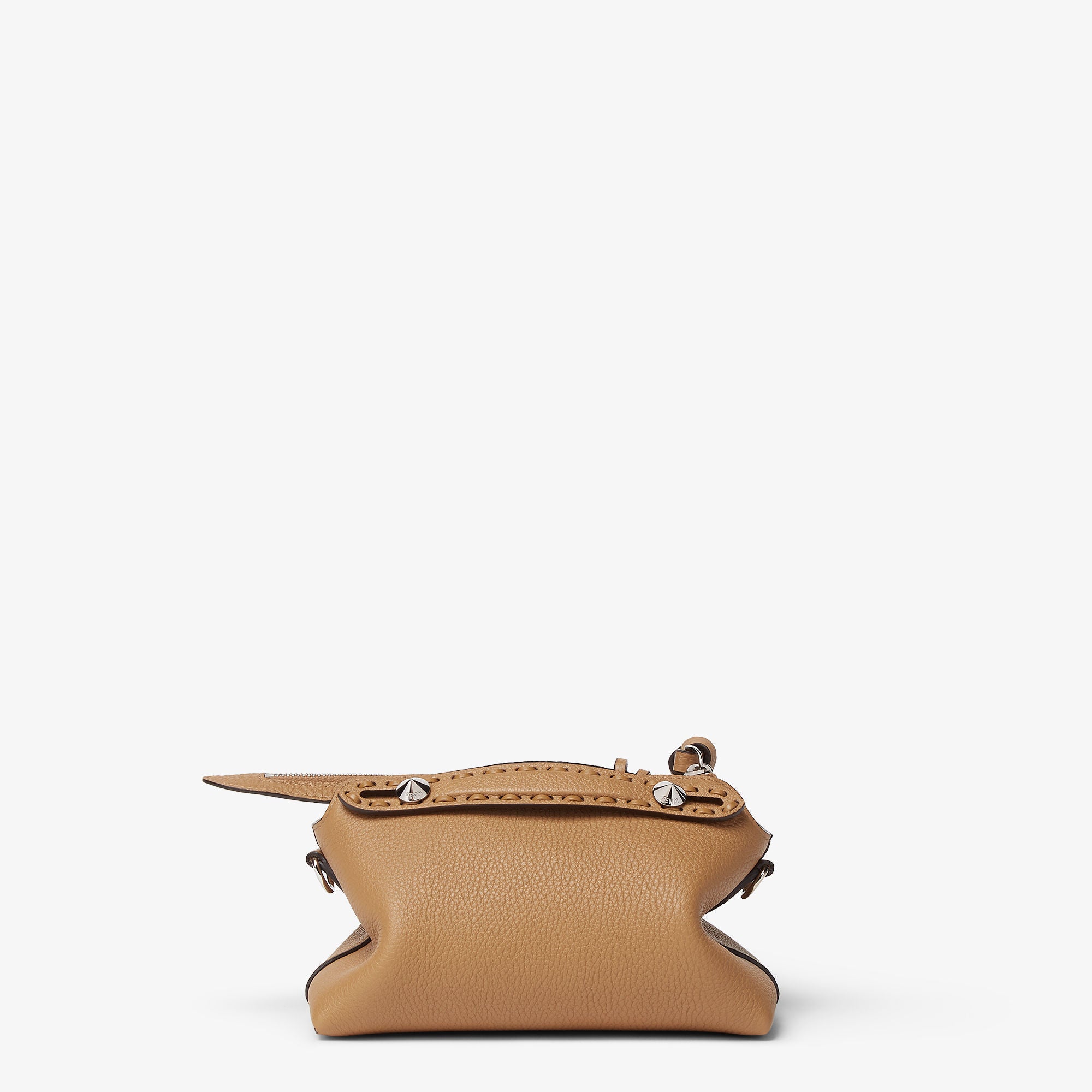 By The Way Selleria Mini Cappuccino-colored Selleria mini-bag with 156 hand-sewn stitches