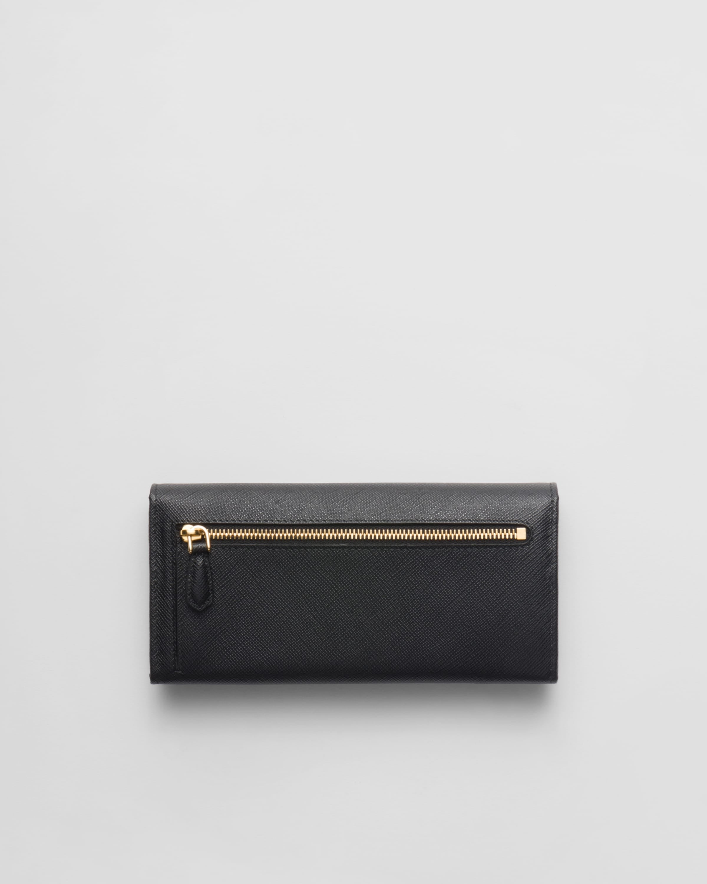 Large Saffiano Leather Wallet Black