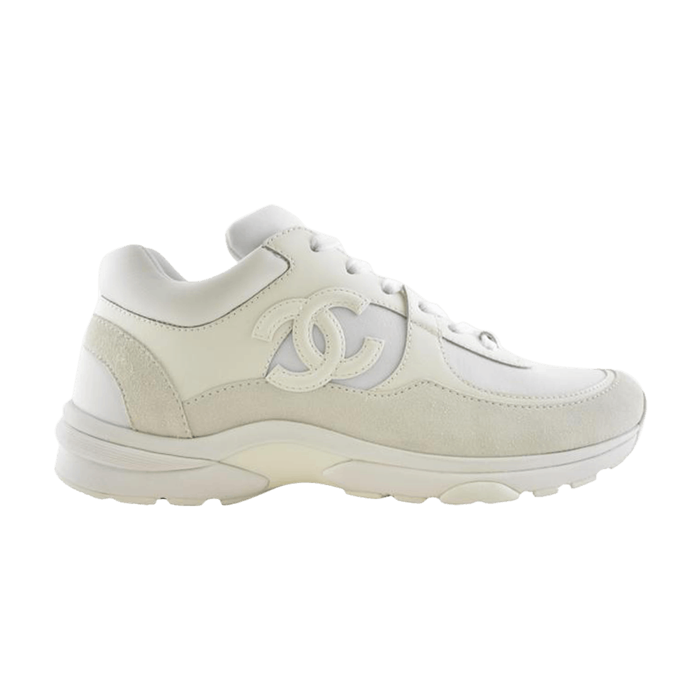 Chanel CC White Suede