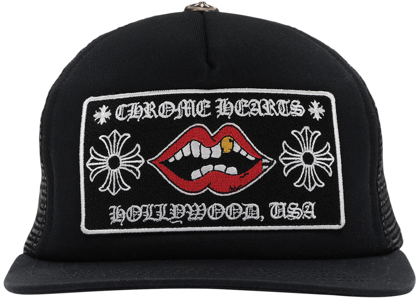 Chrome Hearts Chomper Hollywood Trucker Hat Black/Black