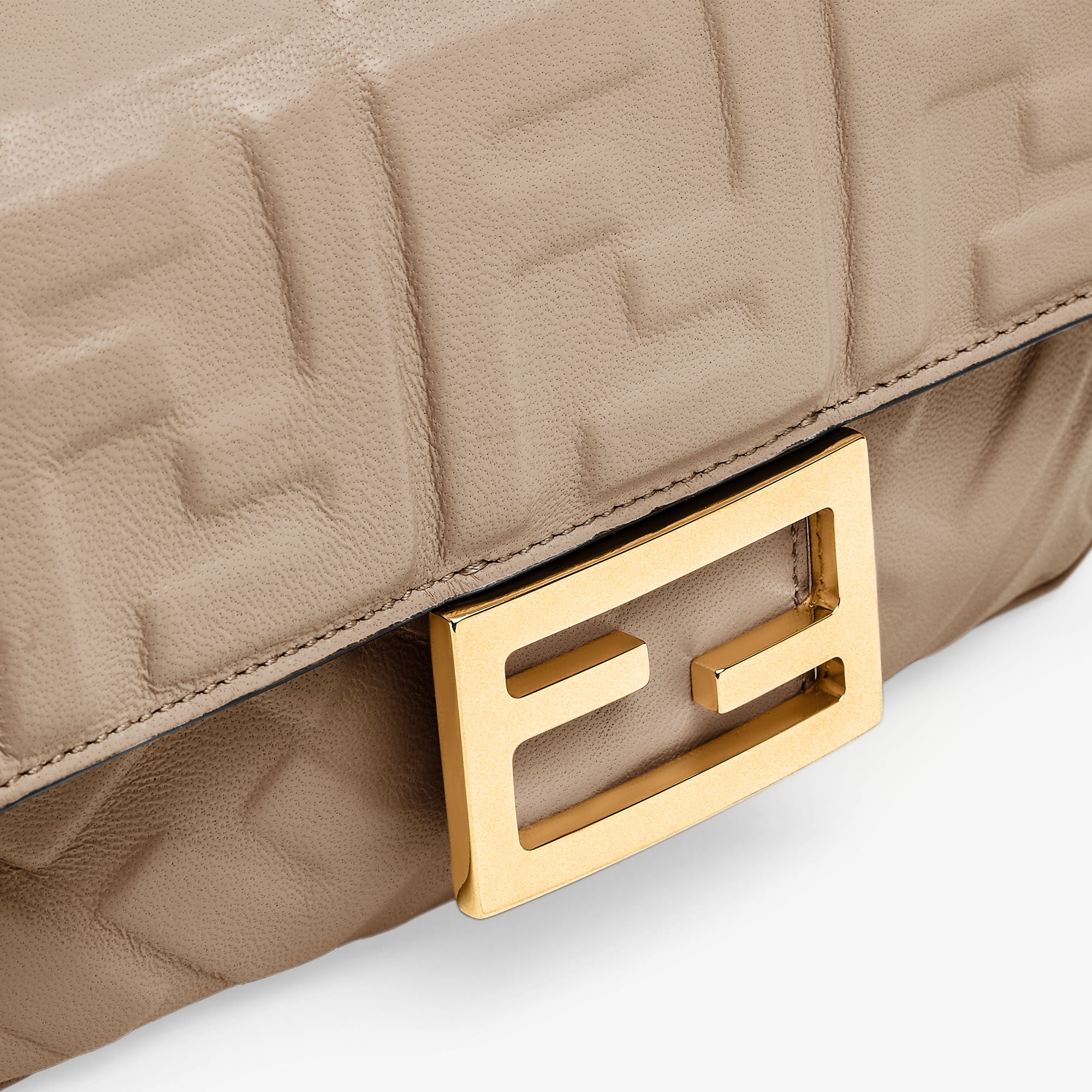 Baguette Mini Dove gray nappa leather bag