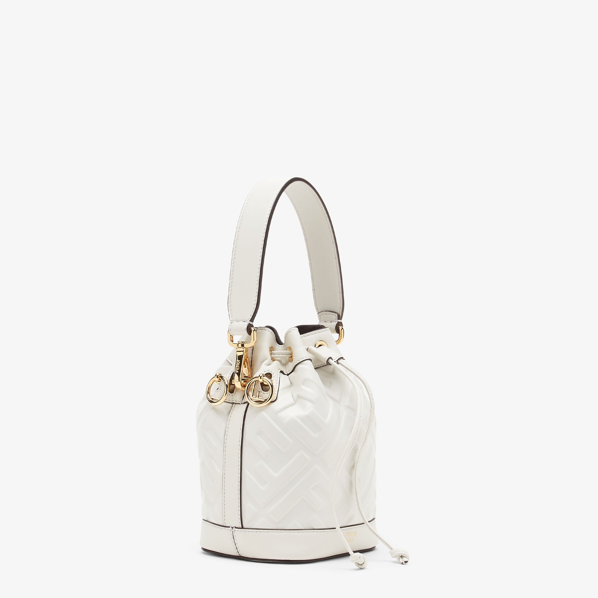 Mon Tresor White leather mini-bag with FF motif