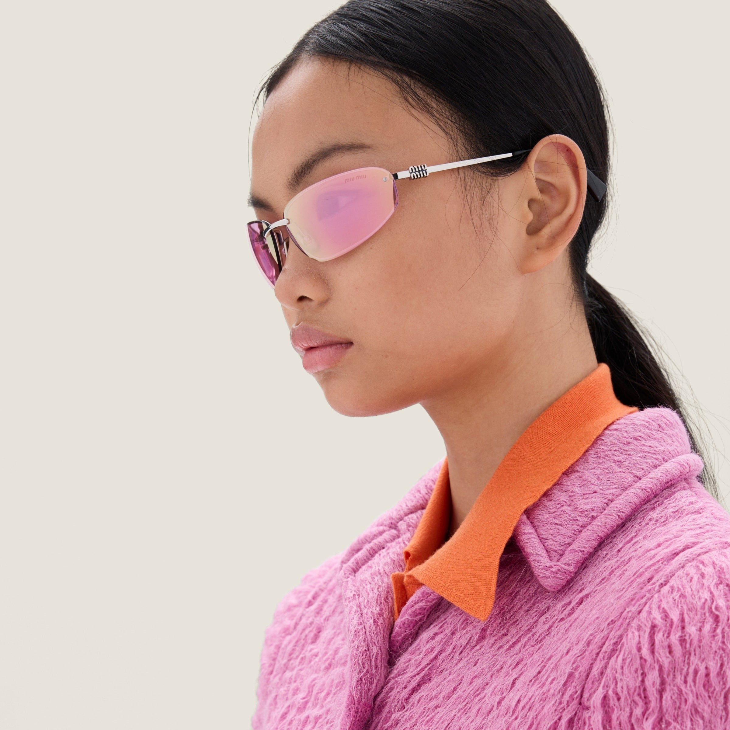 Miu Nocturne sunglasses Mirrored Begonia Lenses