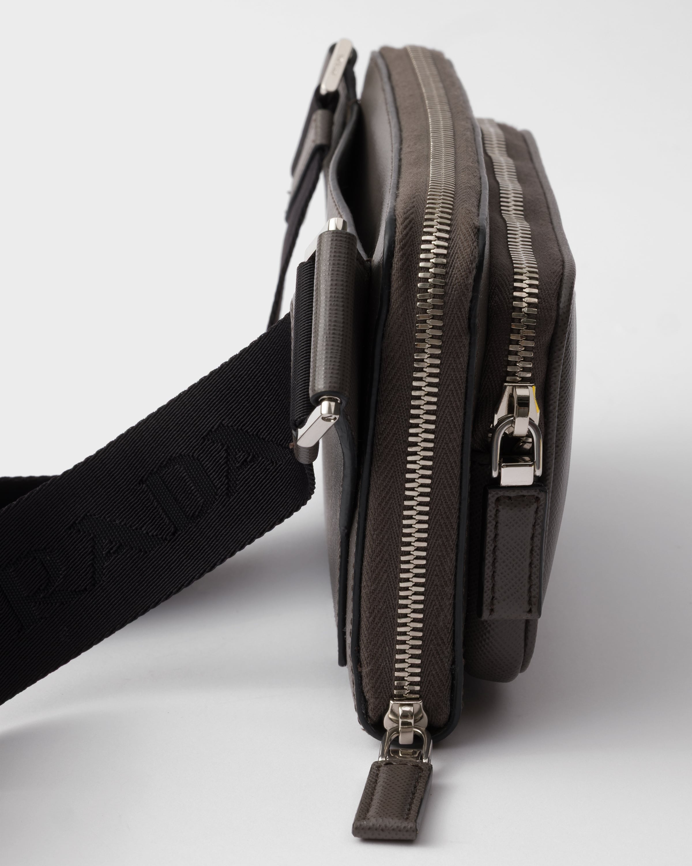 Saffiano leather belt bag Bamboo/Cork beige