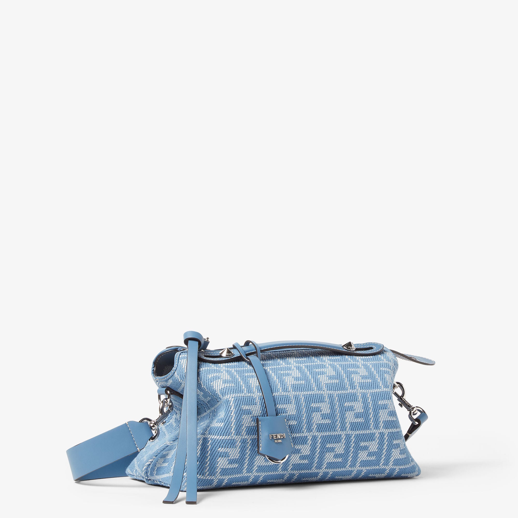 By The Way Soft Medium Blue denim-effect FF jacquard bag