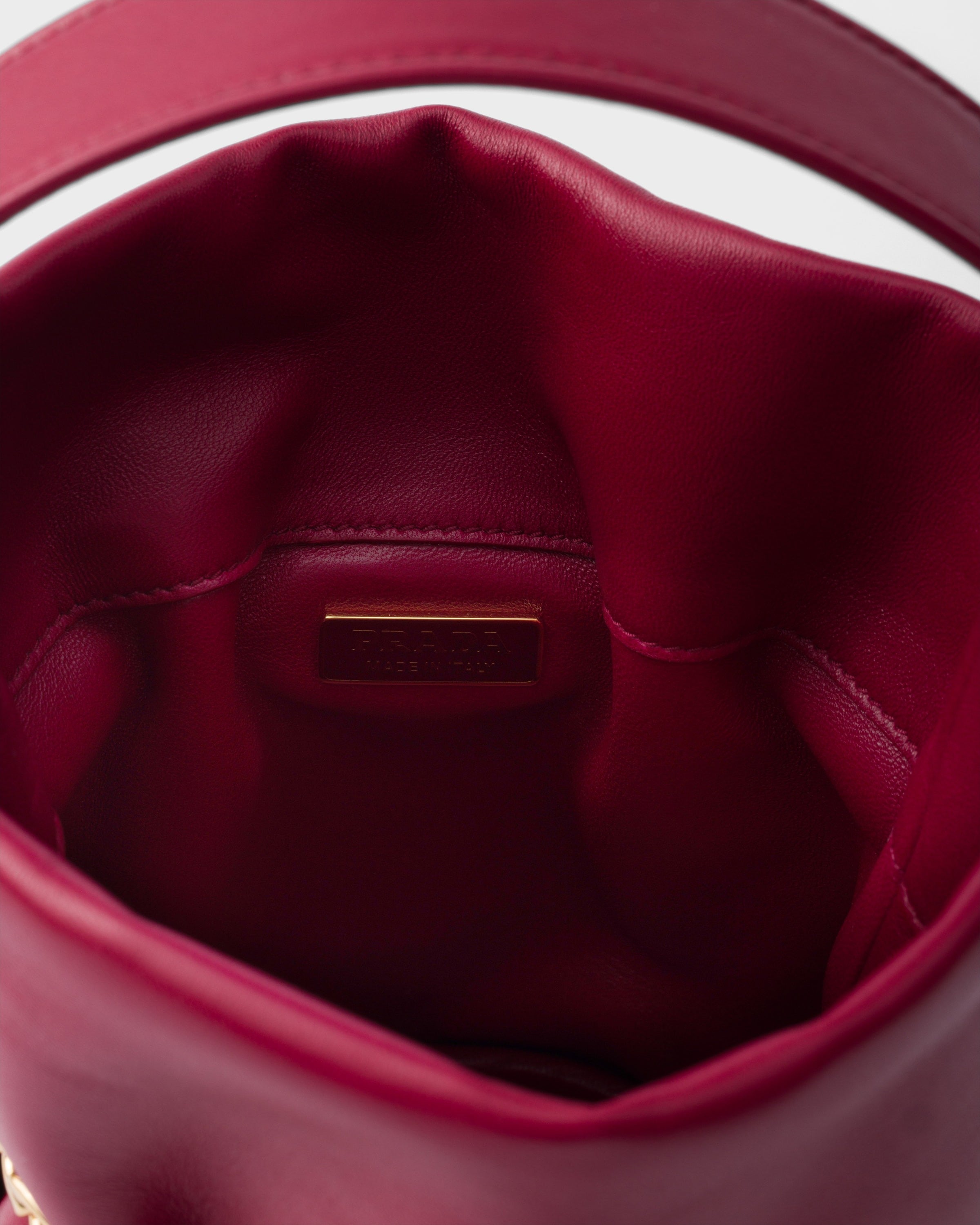 Petit Sac Noir nappa leather mini-bucket bag Cherry