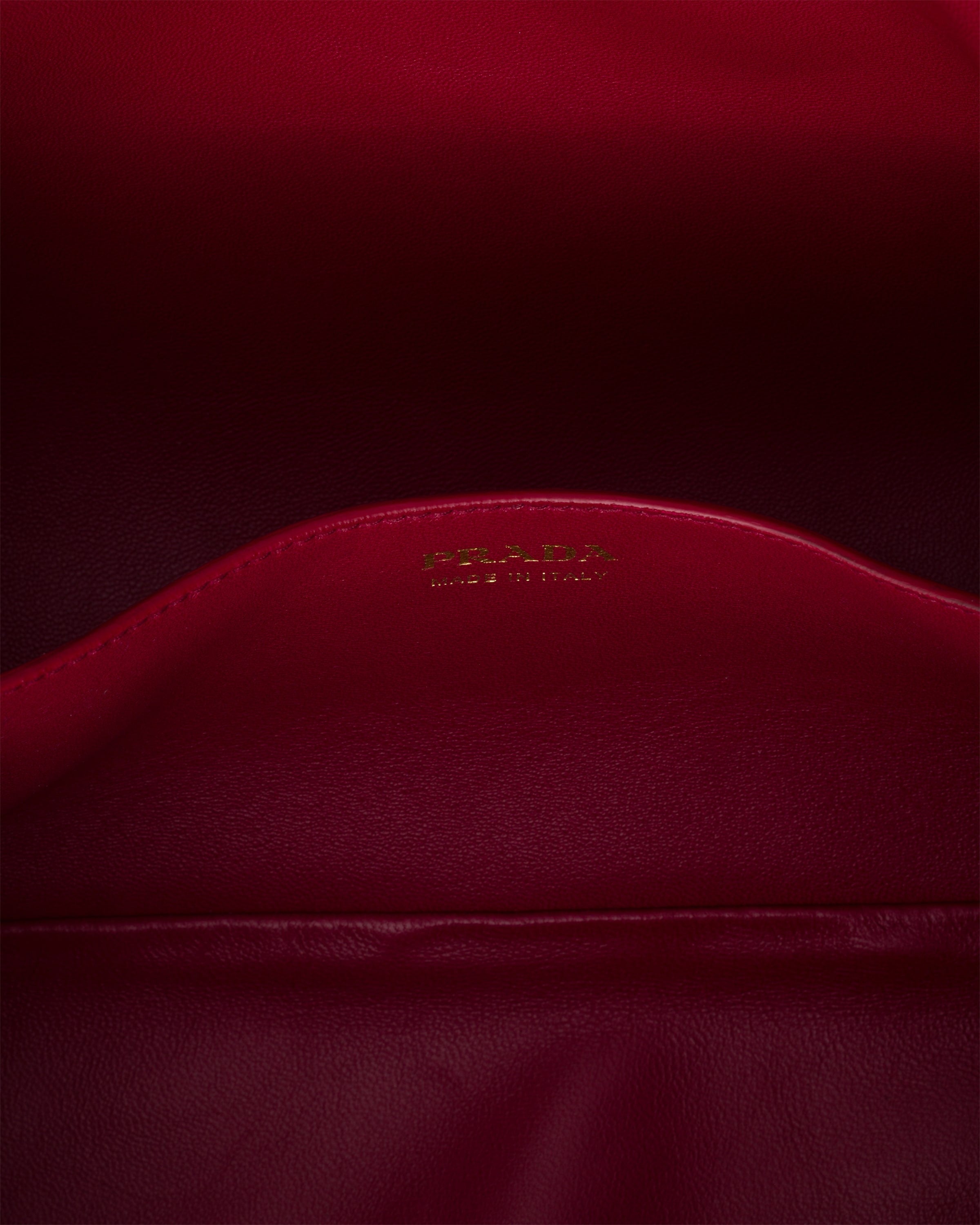 Small Prada Tumulte nappa leather bag Cherry
