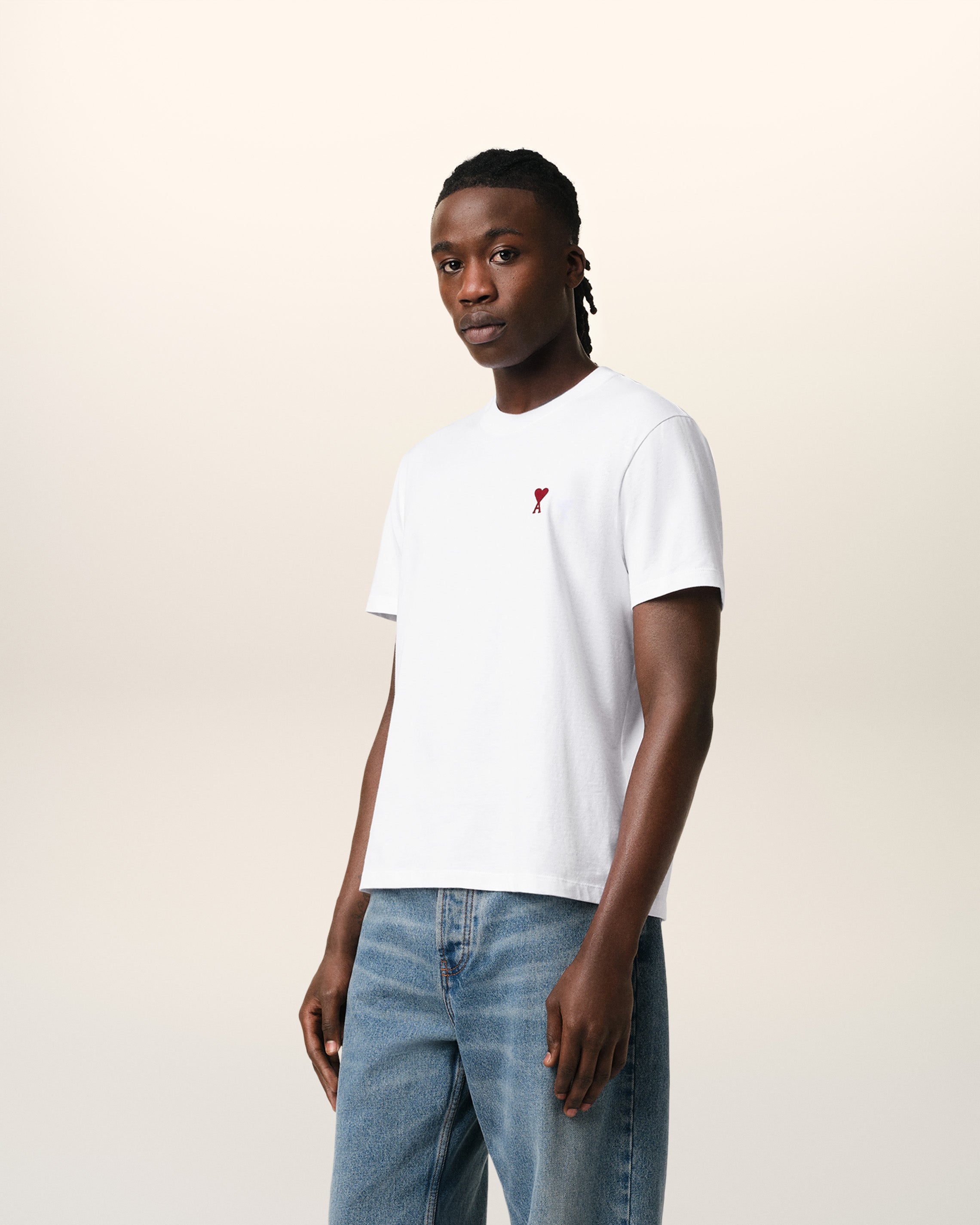 WHITE COTTON AMI DE COEUR T-SHIRT WHITE
