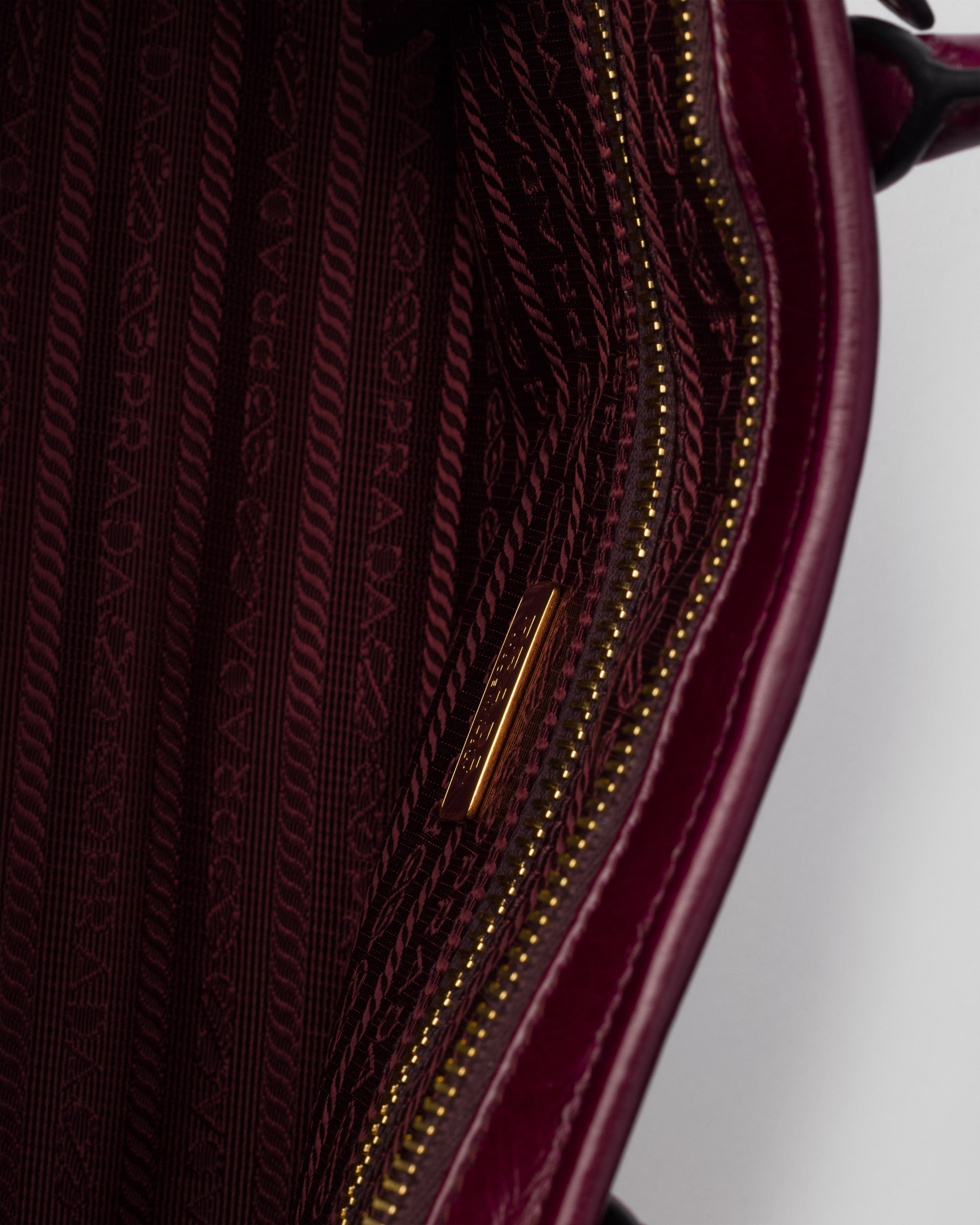 Prada Bonnie medium leather handbag Burgundy