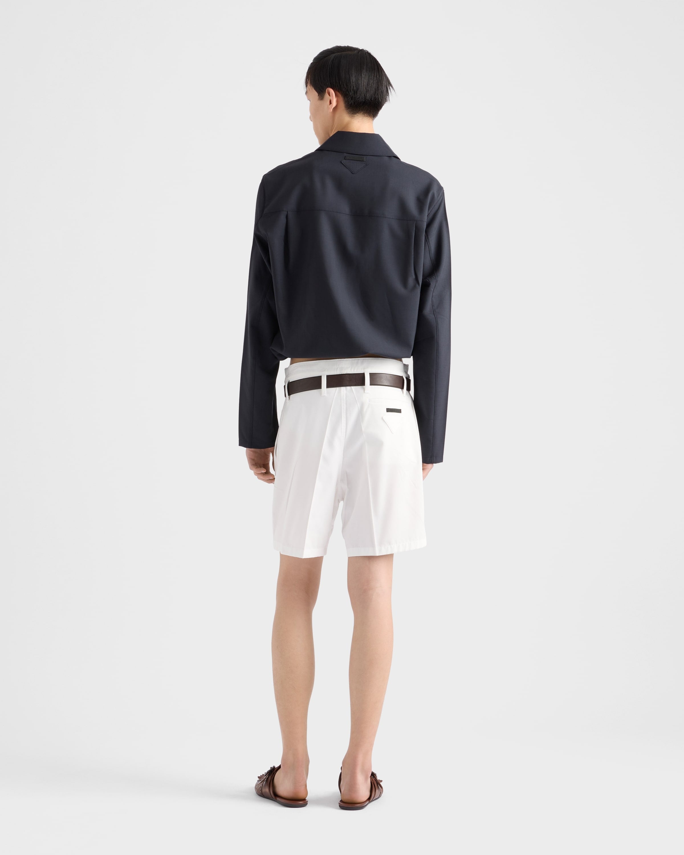 Wool blouson jacket Navy