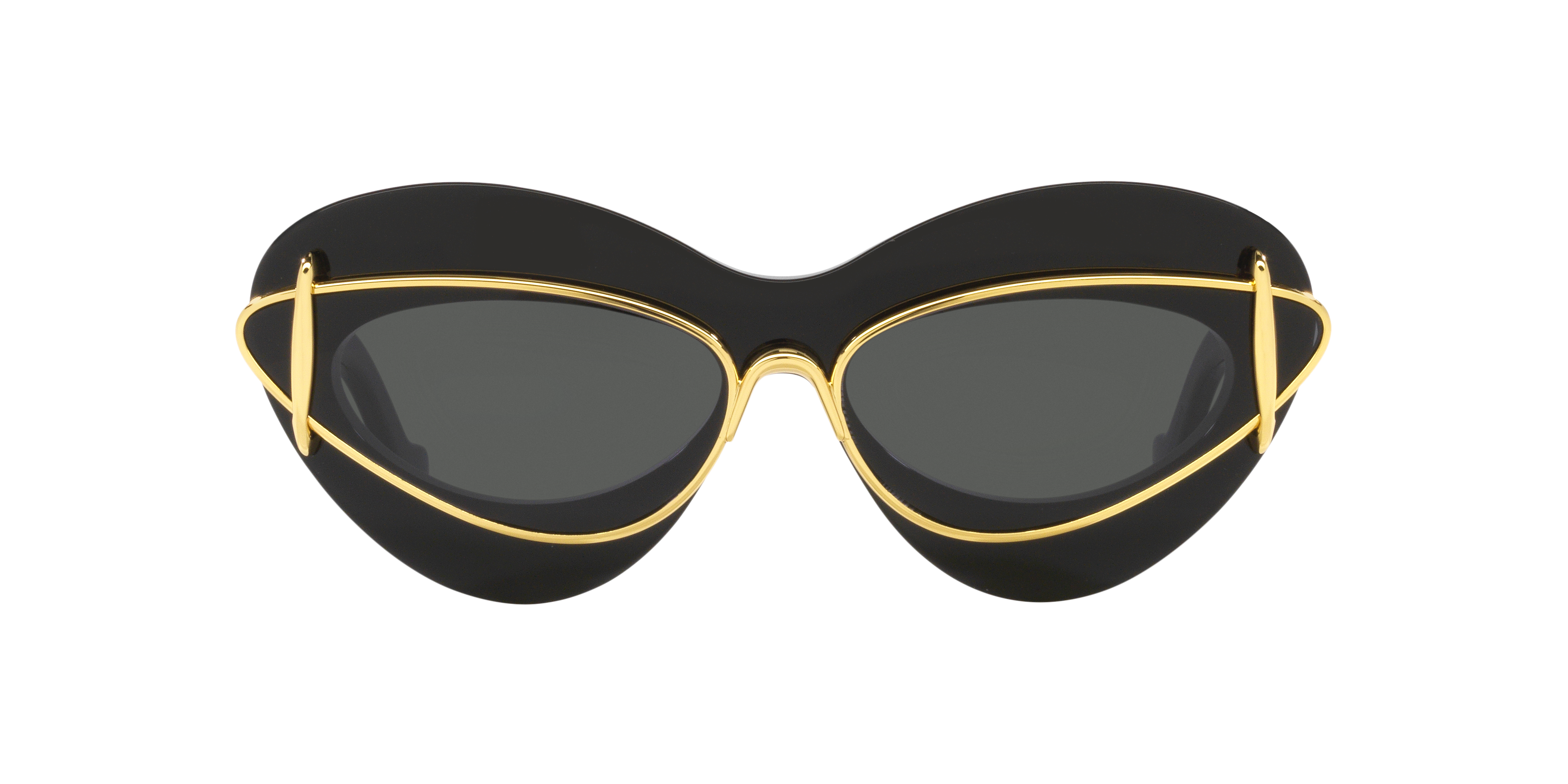 LOEWE Double Frame LW40119I Black - Women Sunglasses, Grey Lens