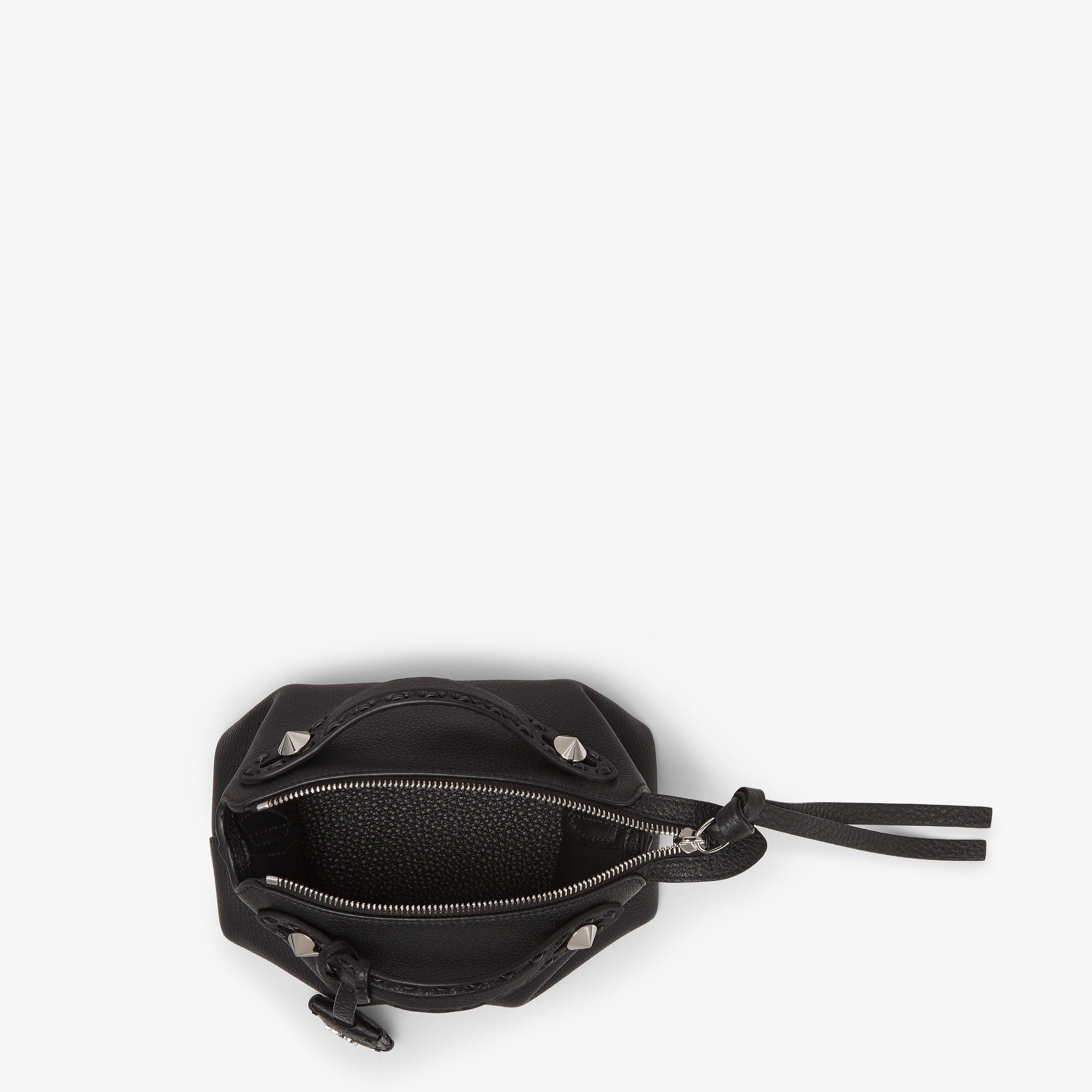 By The Way Selleria Mini Black Selleria mini-bag with 156 hand-sewn topstitches