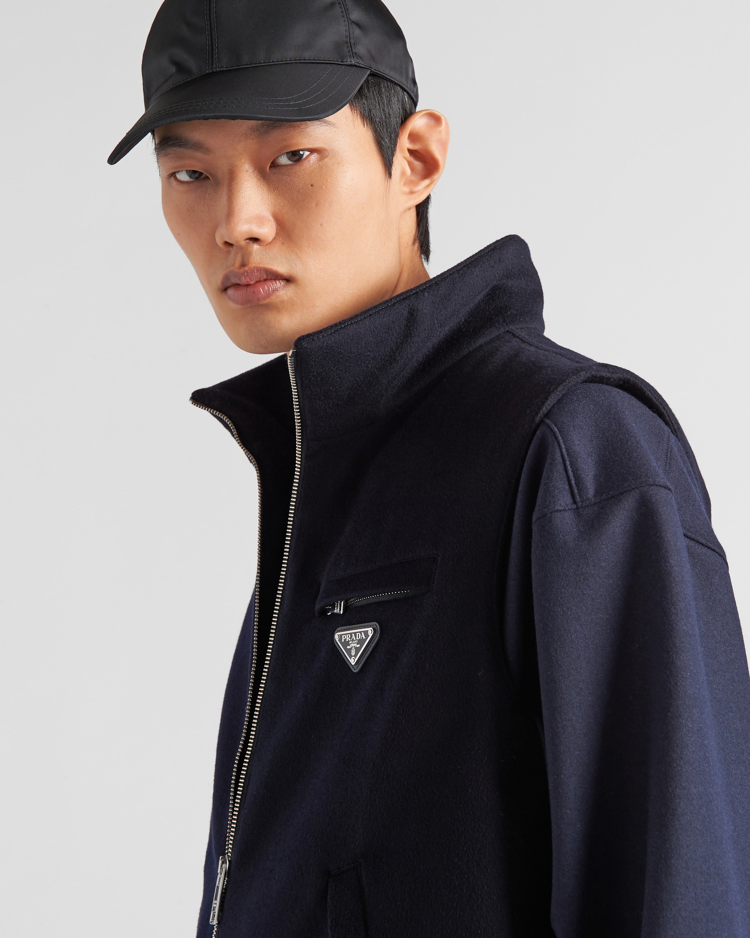 Cashmere down vest Navy