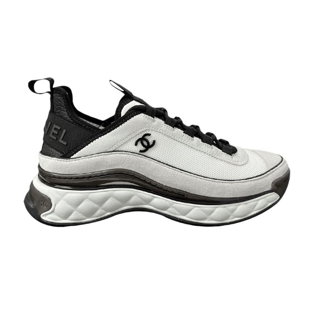 Chanel Wmns Velvet Calfskin & Mixed Fibers Sneaker 'White Black'