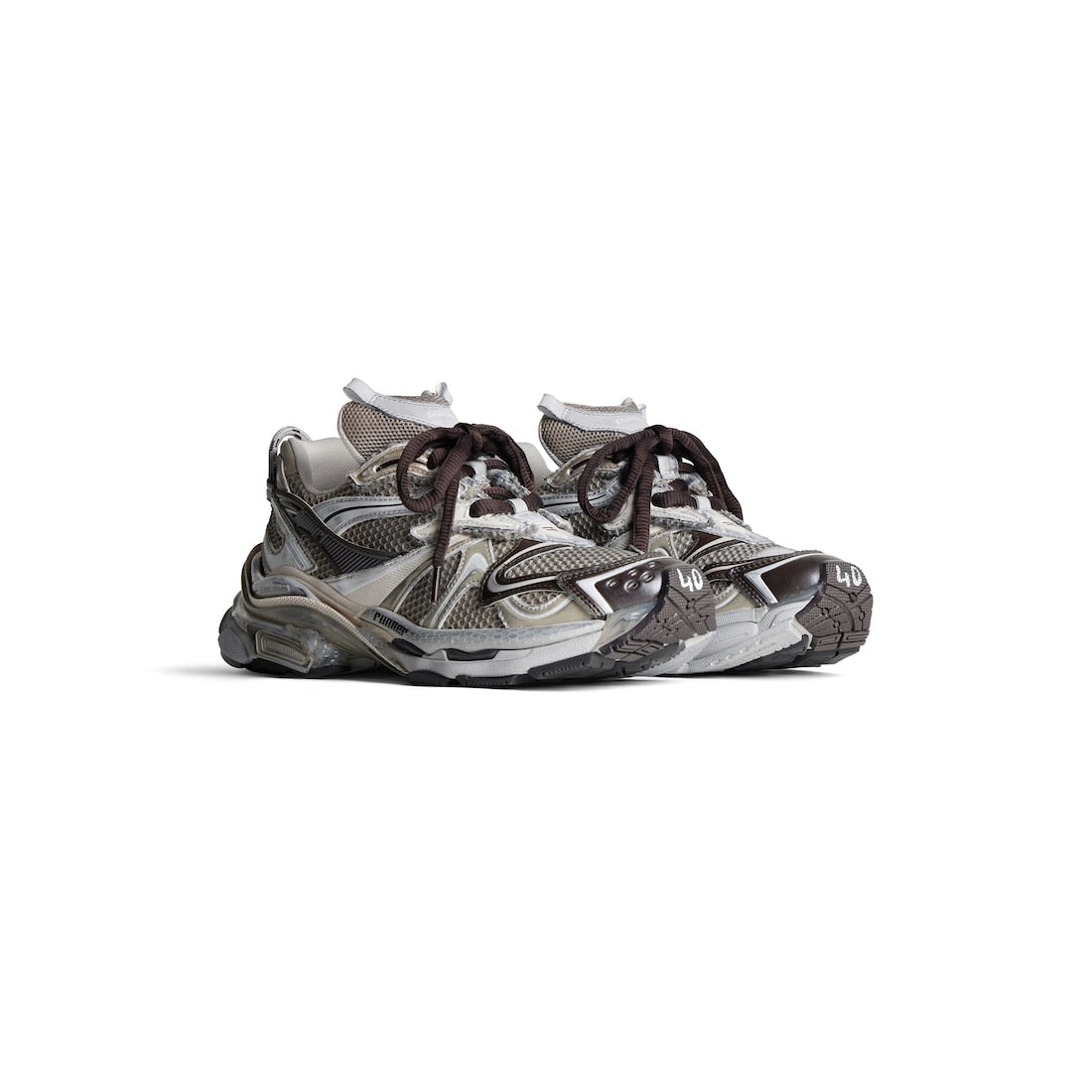 Runner 2.0 Sneaker in beige mesh and polyurethane