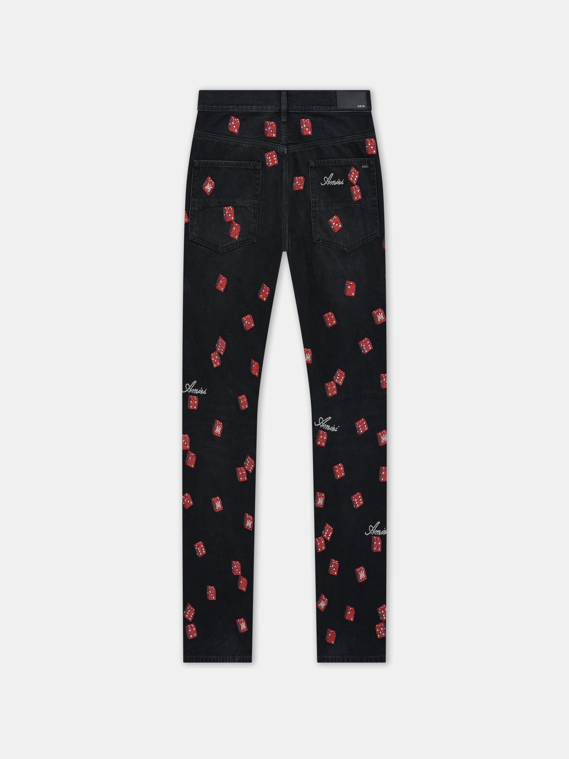EMBELLISHED DICE STRAIGHT JEAN Vintage Black