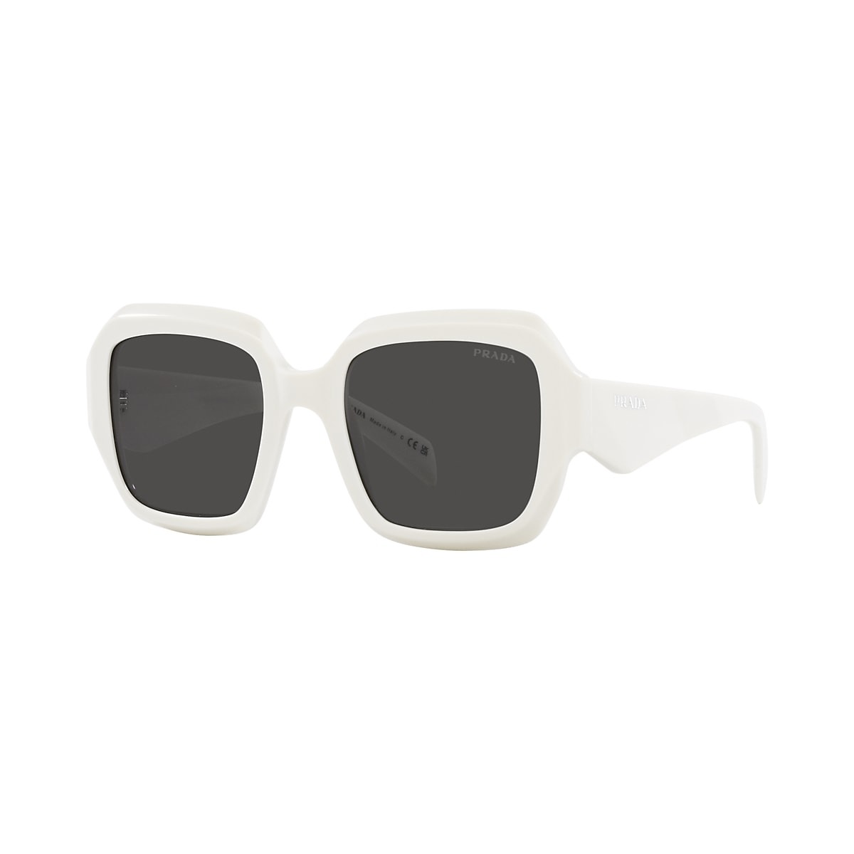 PRADA PR 28ZSF White - Women Luxury Sunglasses, Dark Grey Lens