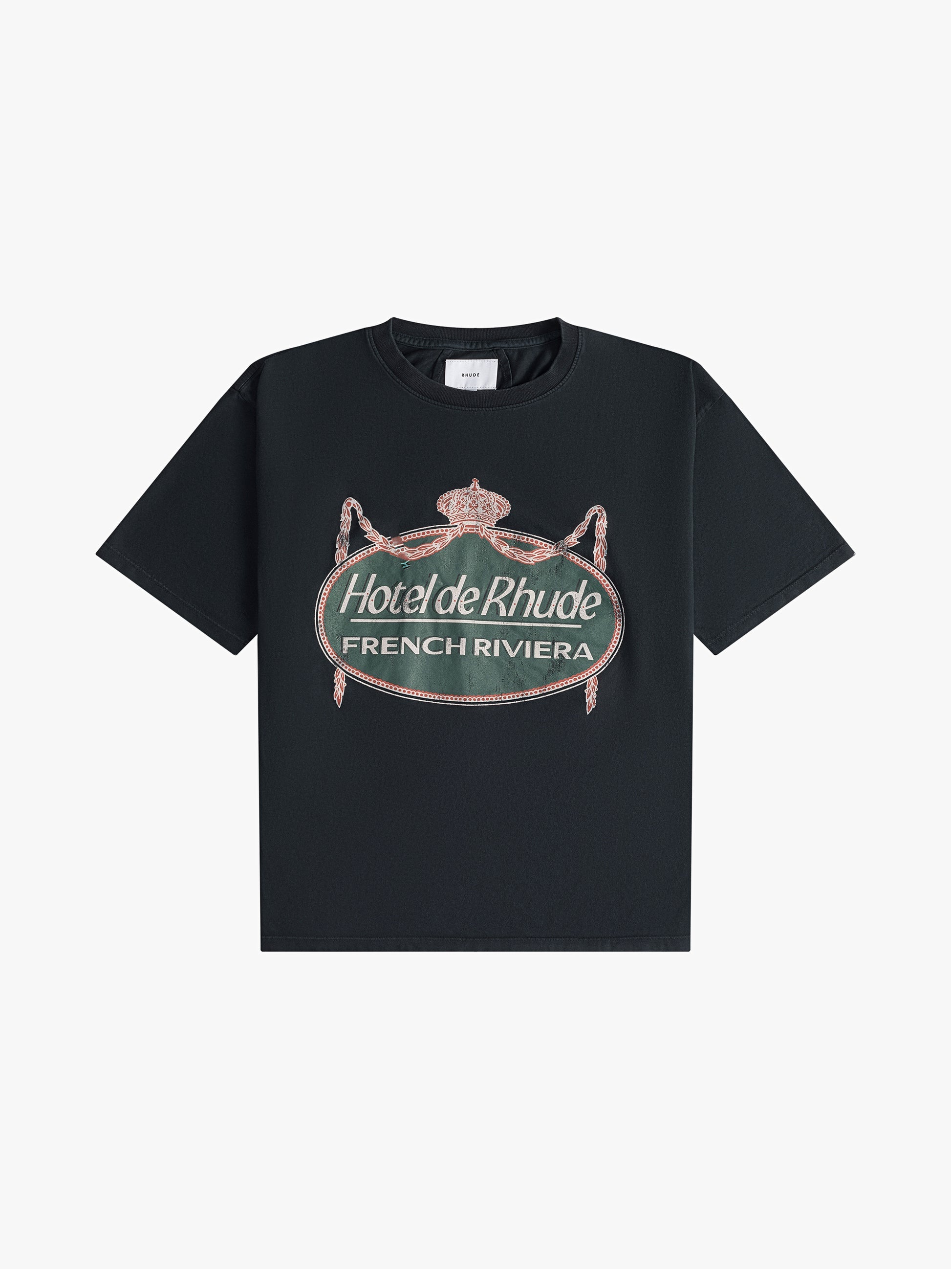 RHUDE RIVIERA TEE - VTG BLACK