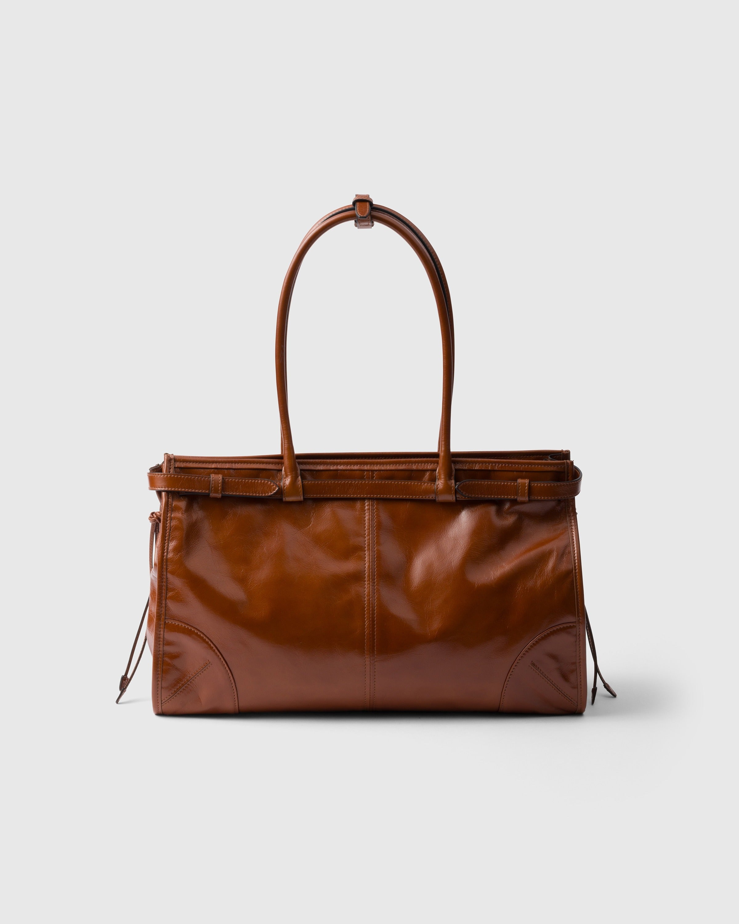 Prada Bonnie large leather handbag Palisander