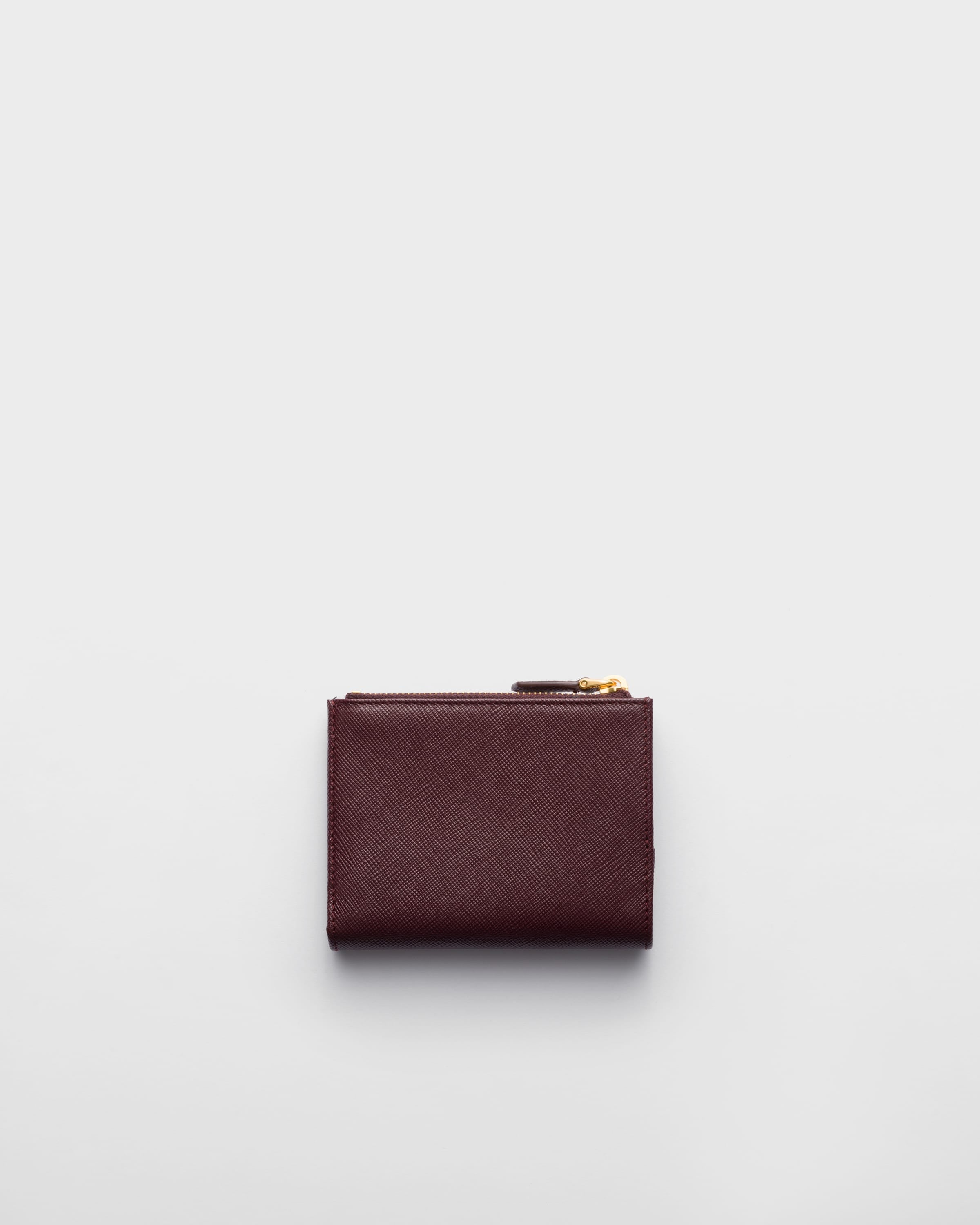 Small Saffiano leather wallet Burgundy
