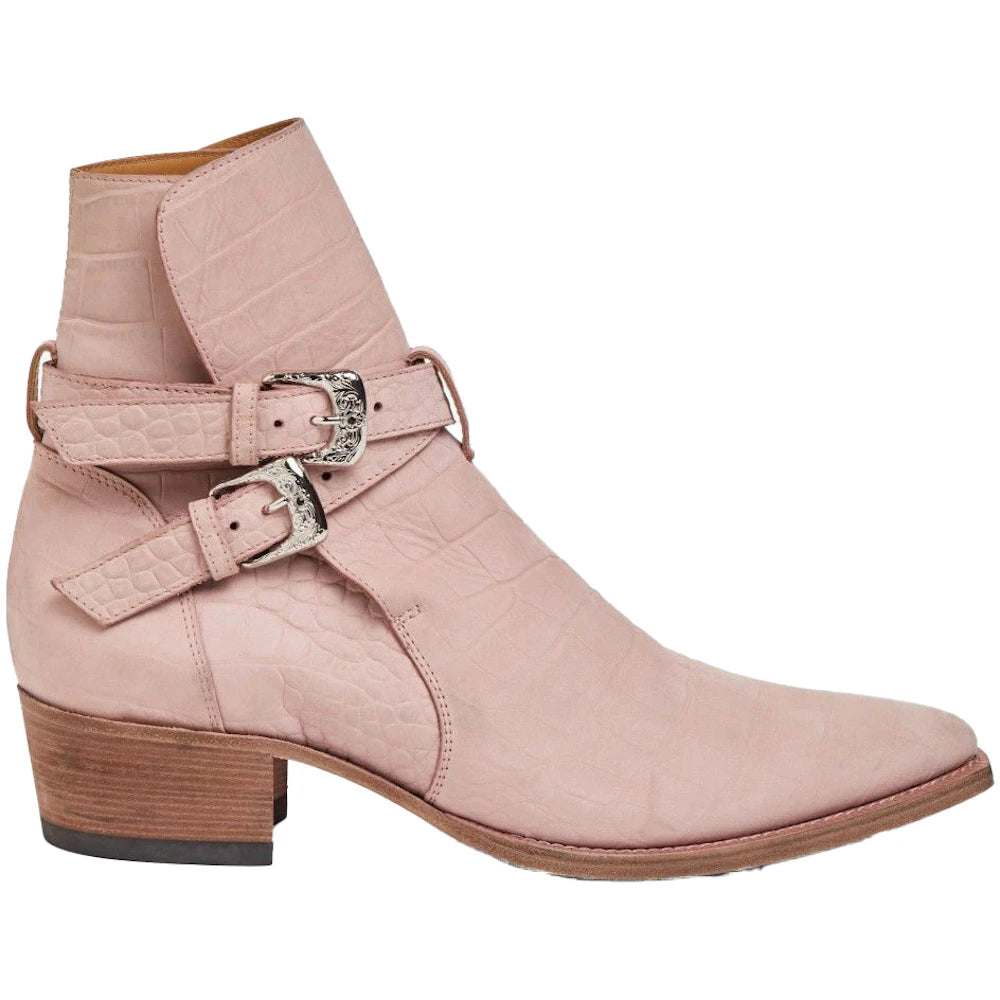 AMIRI Jodhpur Boots Salmon Croc