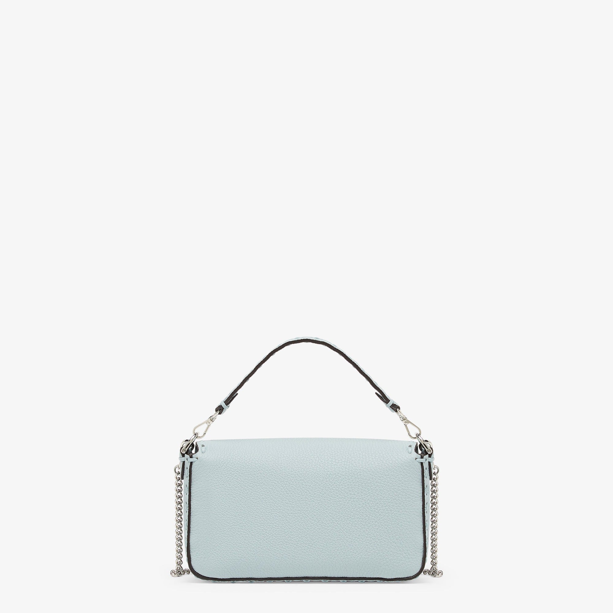 Baguette Mini Light blue Selleria bag with 309 hand-sewn topstitches