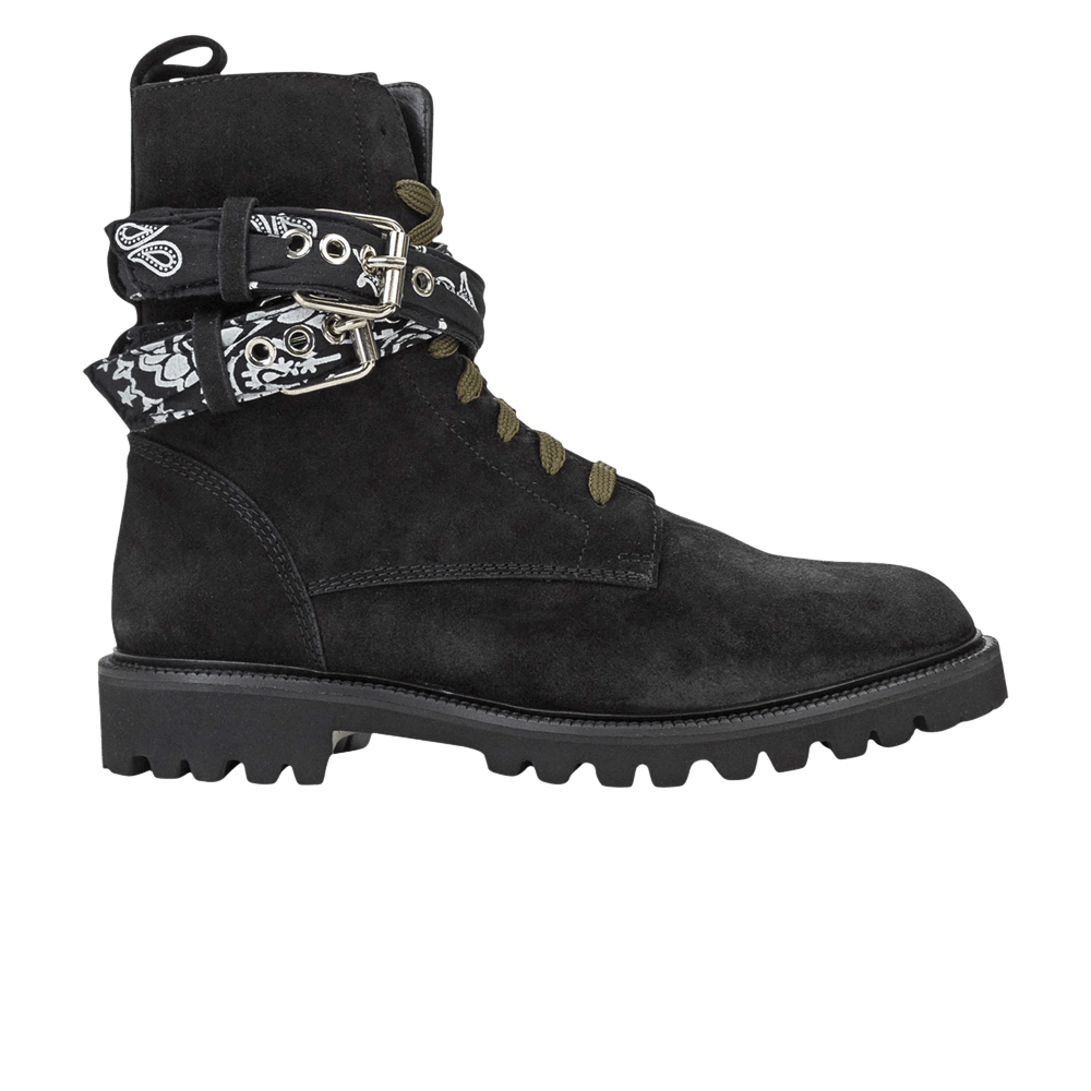 Amiri Suede Bandana Combat Boot 'Black'