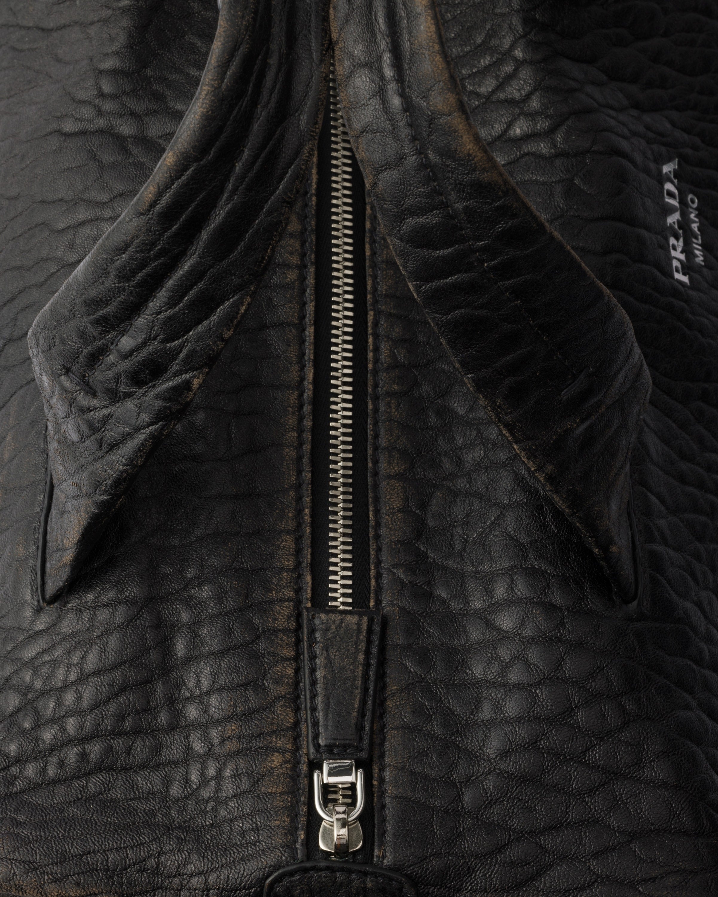 Nappa leather duffle bag Black