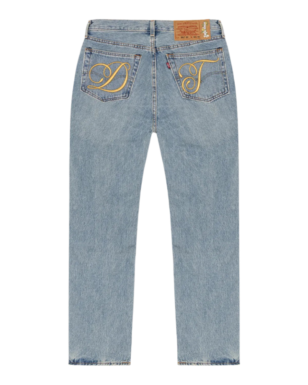 DT Metallic Gold Script 501 Light Wash