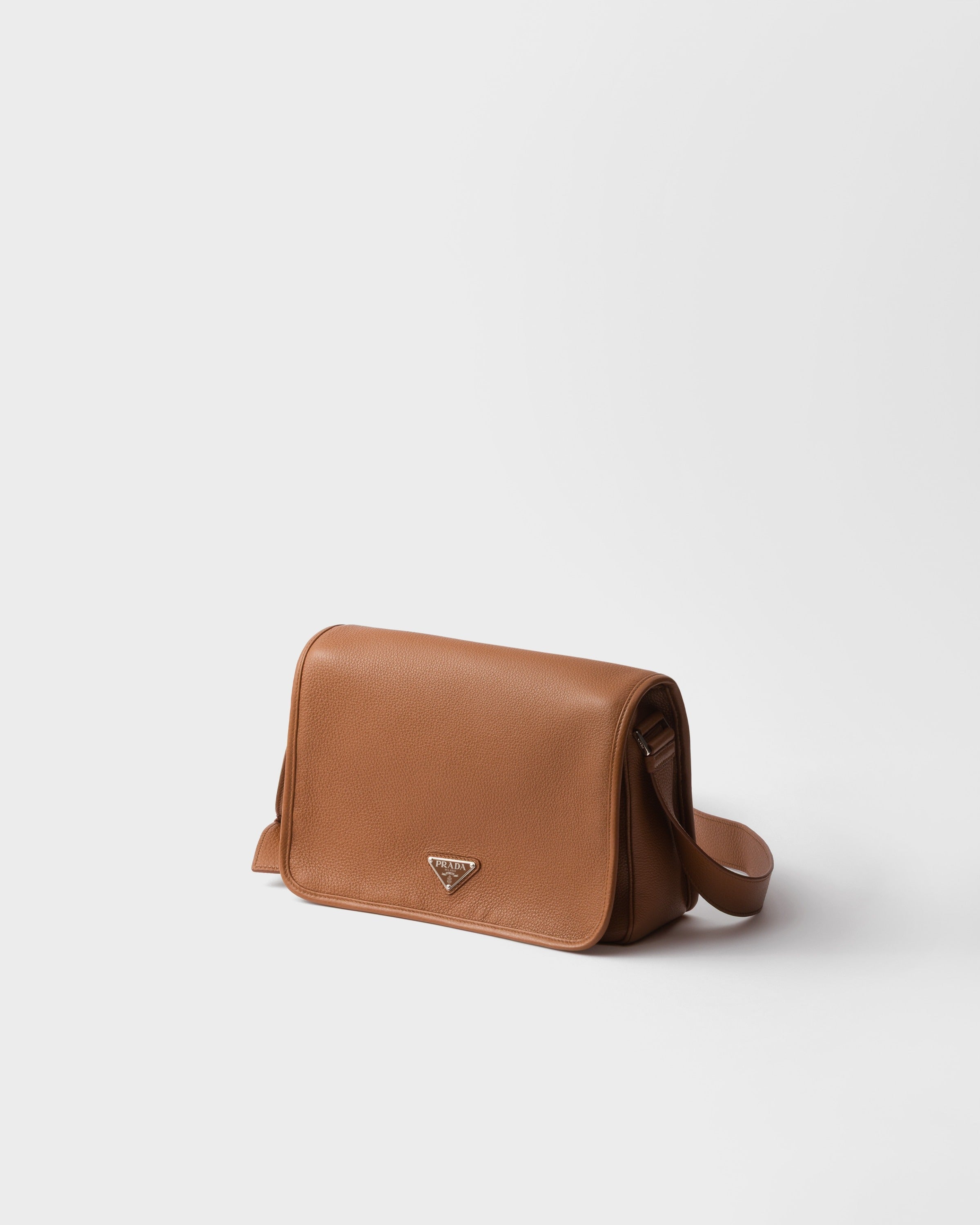 Leather shoulder bag Cognac