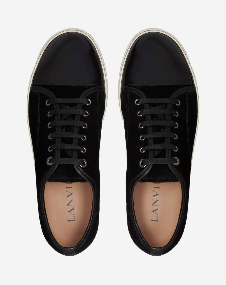 DBB1 SUEDE AND PATENT LEATHER SNEAKERS - BLACK