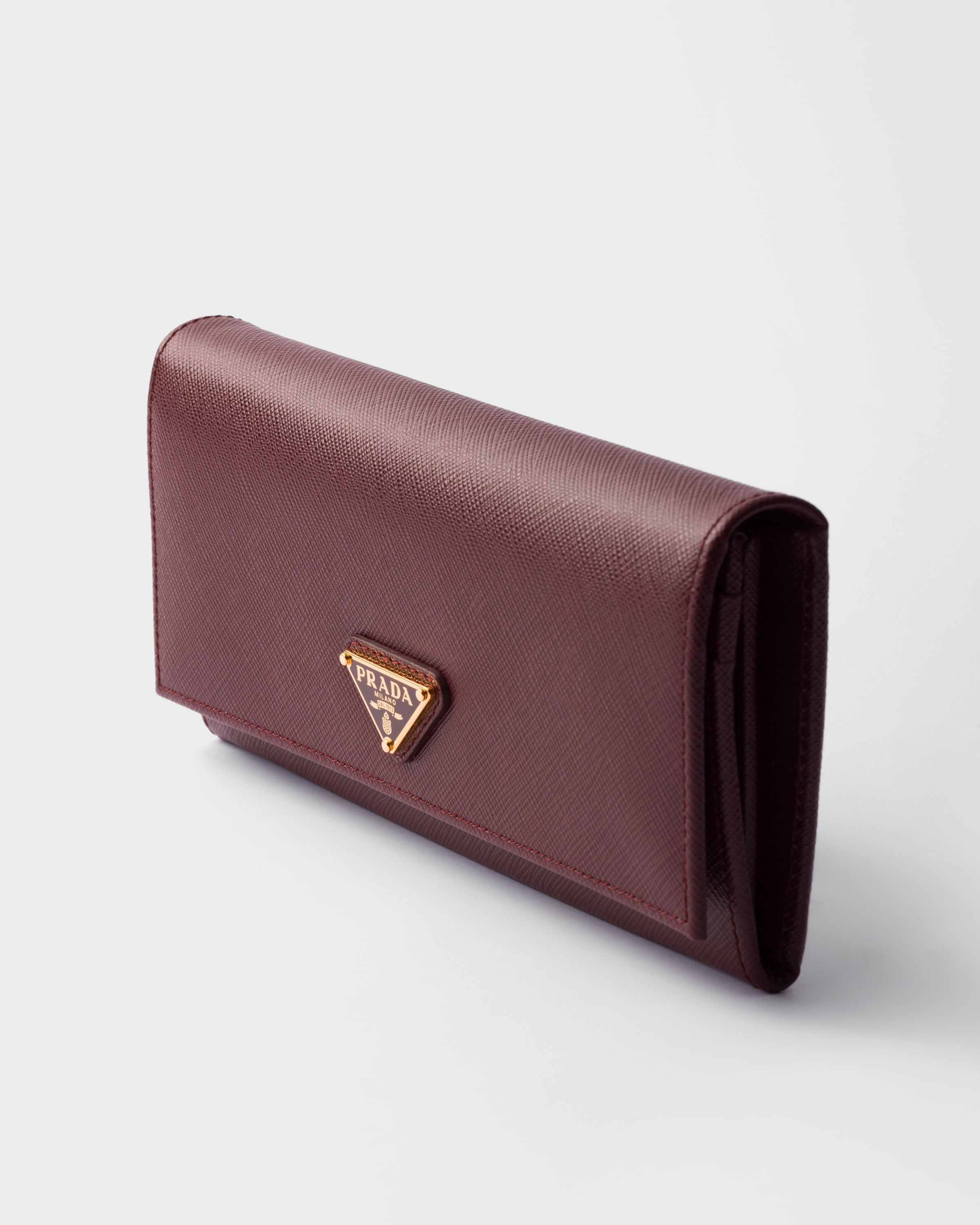 Large Saffiano Leather Wallet Burgundy