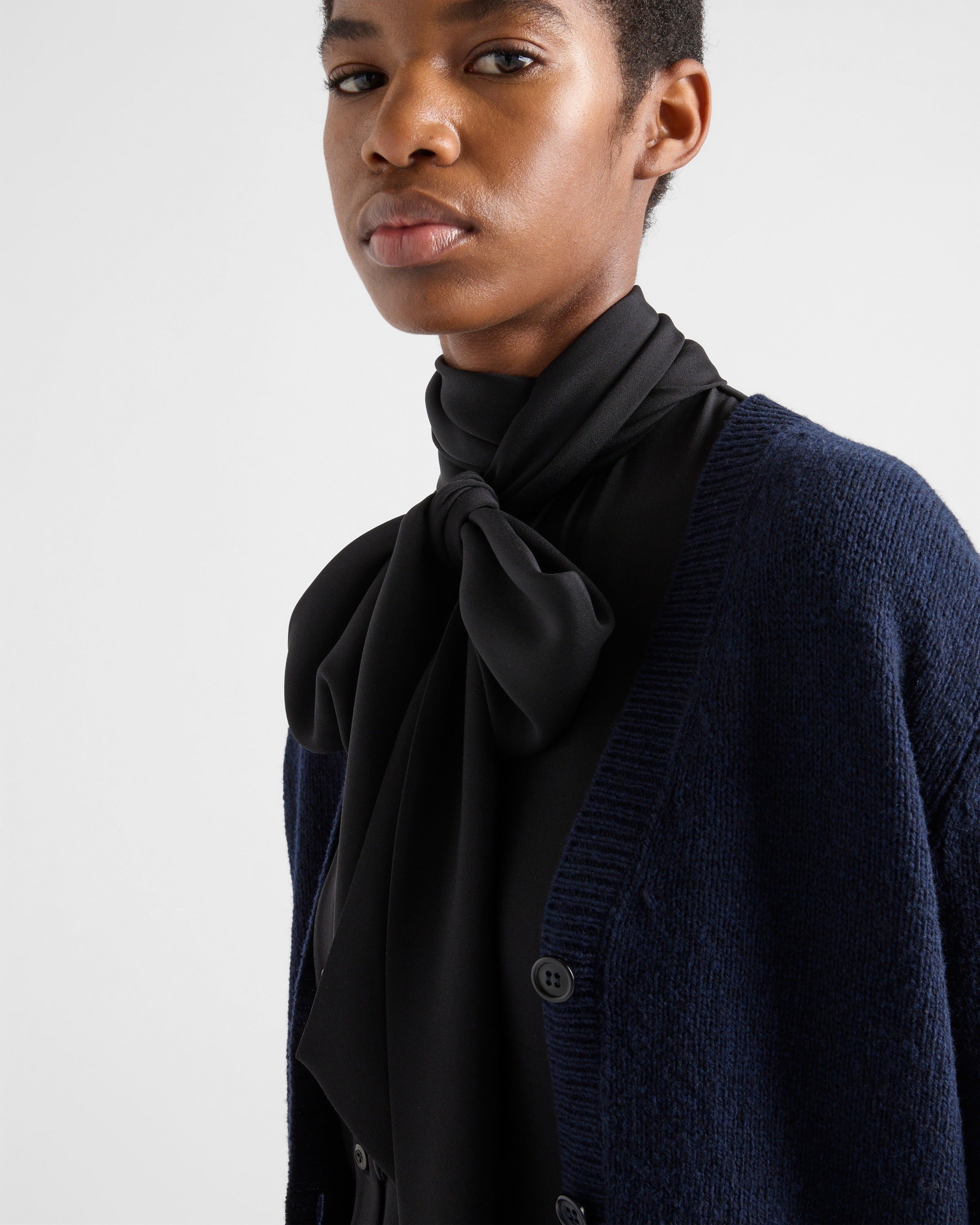 Wool cardigan Navy