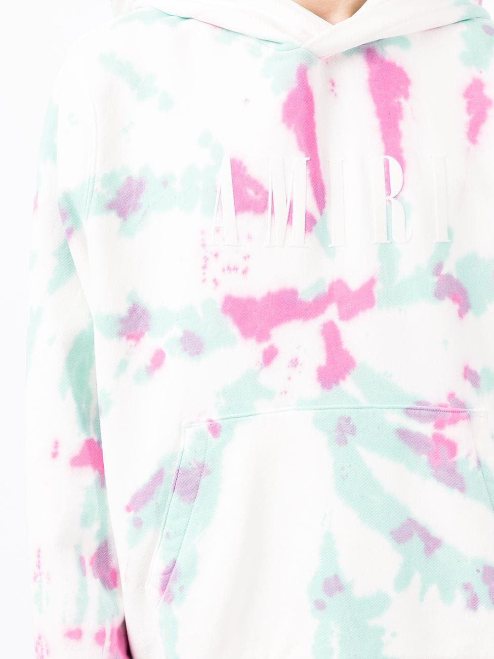 Logo-print tie-dye hoodie